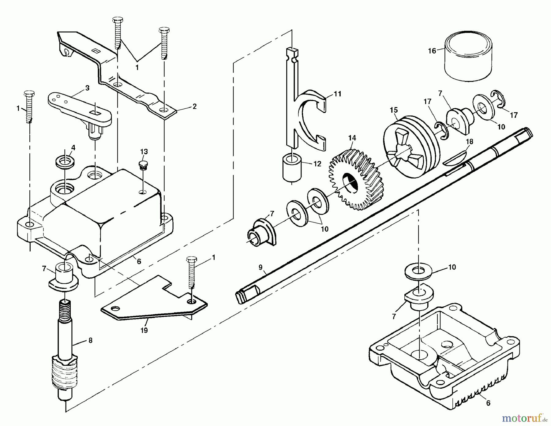  Husqvarna Rasenmäher 56 SF (954140043A) - Husqvarna Walk-Behind Mower (1998-02 & After) Gear Case Assembly