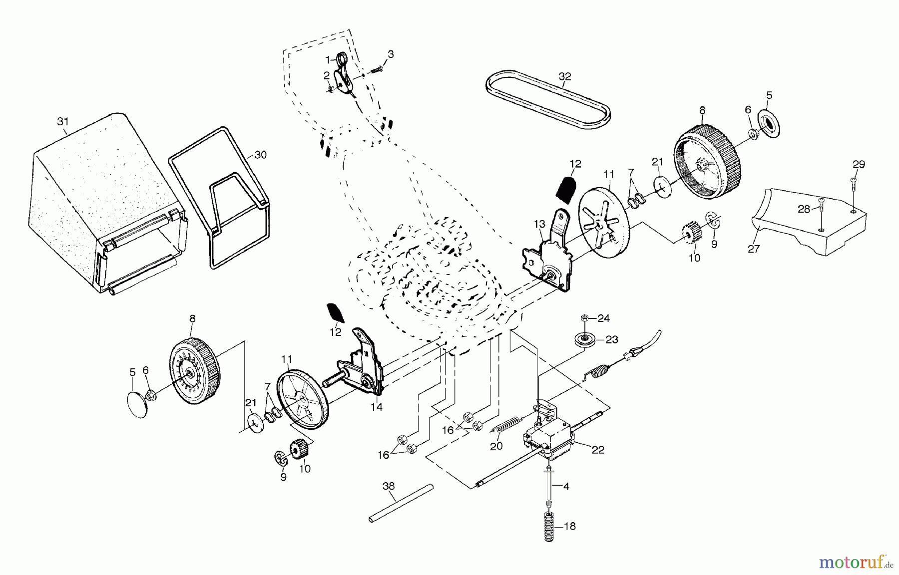  Husqvarna Rasenmäher 560 HS (954140058E) - Husqvarna Walk-Behind Mower (1999-12 & After) Rotary Lawn Mower (Part 2)