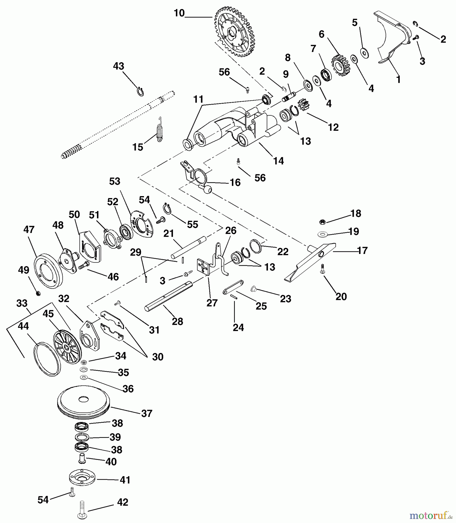  Husqvarna Rasenmäher 580 RSE (601100021) - Husqvarna Walk-Behind Mower (2000-11 to 2001-05) Friction Wheel And Adjusters