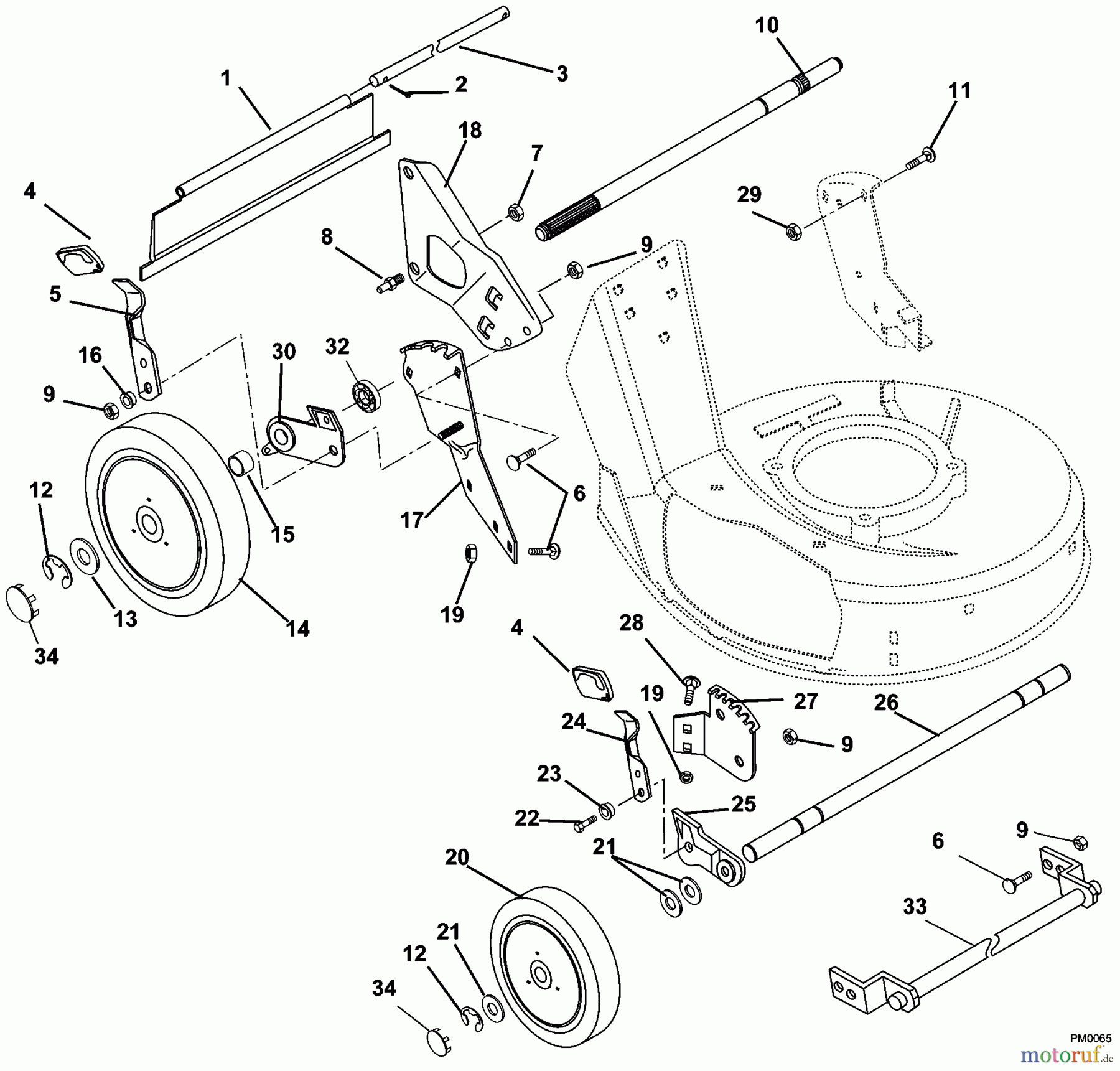  Husqvarna Rasenmäher 580 RSE (601100021) - Husqvarna Walk-Behind Mower (2001-06 & After) Wheels And Adjusters