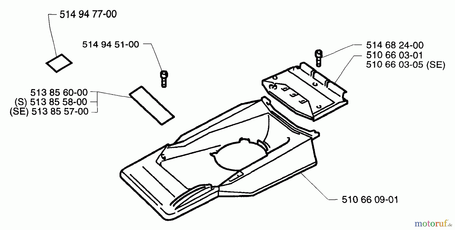  Husqvarna Rasenmäher Royal 43 S - Husqvarna Walk-Behind Mower (1997-04 & After) Deck Cover Assembly