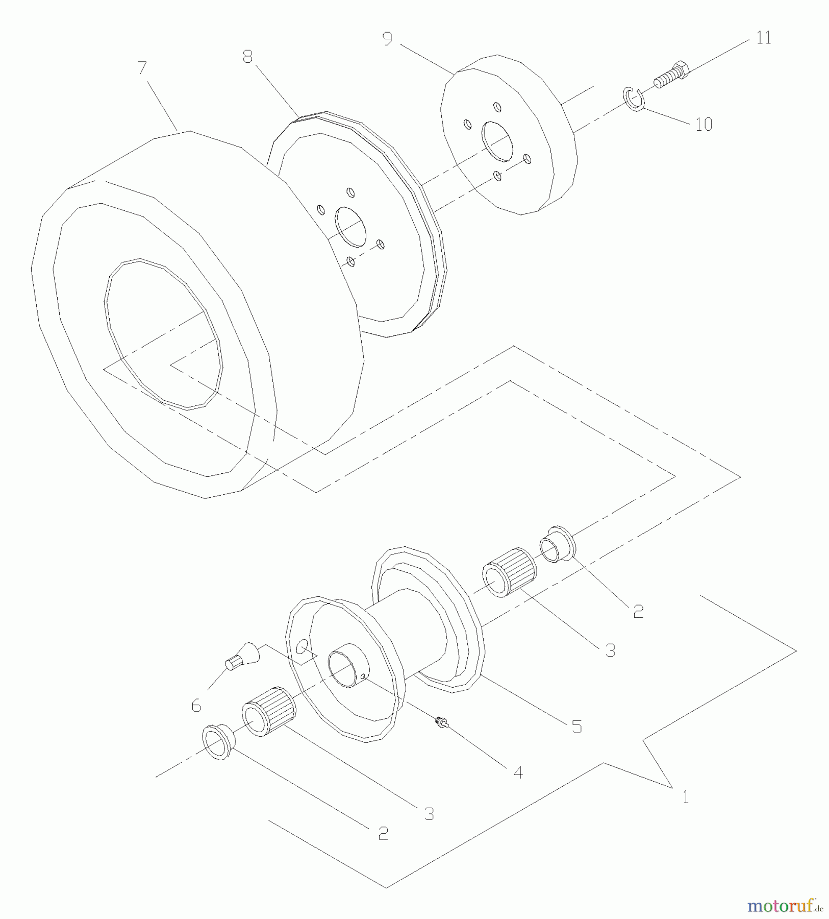  Husqvarna Rasenmäher für Großflächen WG 3213P (968999114) - Husqvarna Wide-Area Walk-Behind Mower (2005-08 to 2008-05) Traction Wheel Assembly