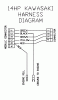 Husqvarna WH 3615A (968999111) - Wide-Area Walk-Behind Mower (2000-06 to 2001-01) Listas de piezas de repuesto y dibujos 14 HP Kawasaki Harness Diagram