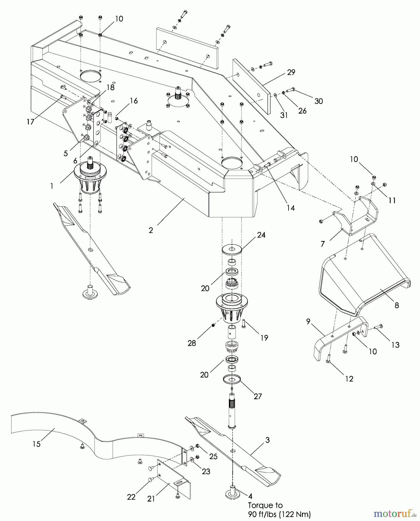  Husqvarna Rasenmäher für Großflächen WH 5217 (966947003) - Husqvarna Wide-Area Walk-Behind Mower (2008-10 & After) Lower Deck #2