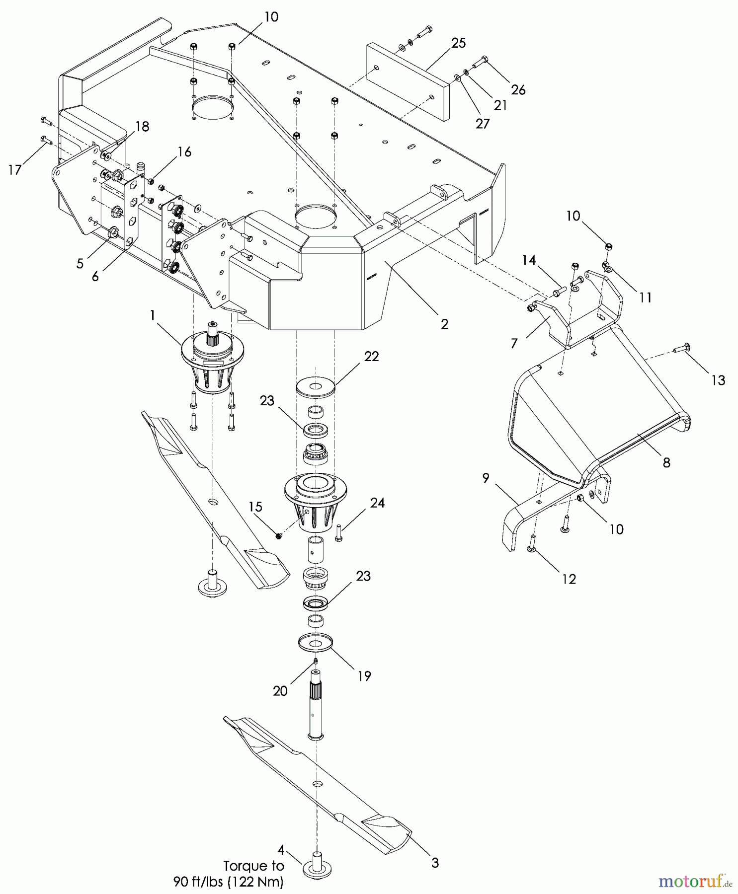  Husqvarna Rasenmäher für Großflächen WH 3615 (966947001) - Husqvarna Wide-Area Walk-Behind Mower (2008-10 & After) Lower Deck #3