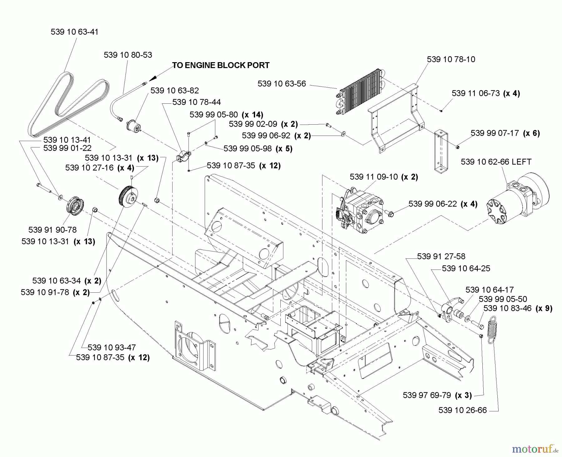  Husqvarna Nullwendekreismäher, Zero-Turn BZ 27 D (968999315) - Husqvarna Zero-Turn Mower (2009-07 & After) Hydraulic Assembly #2