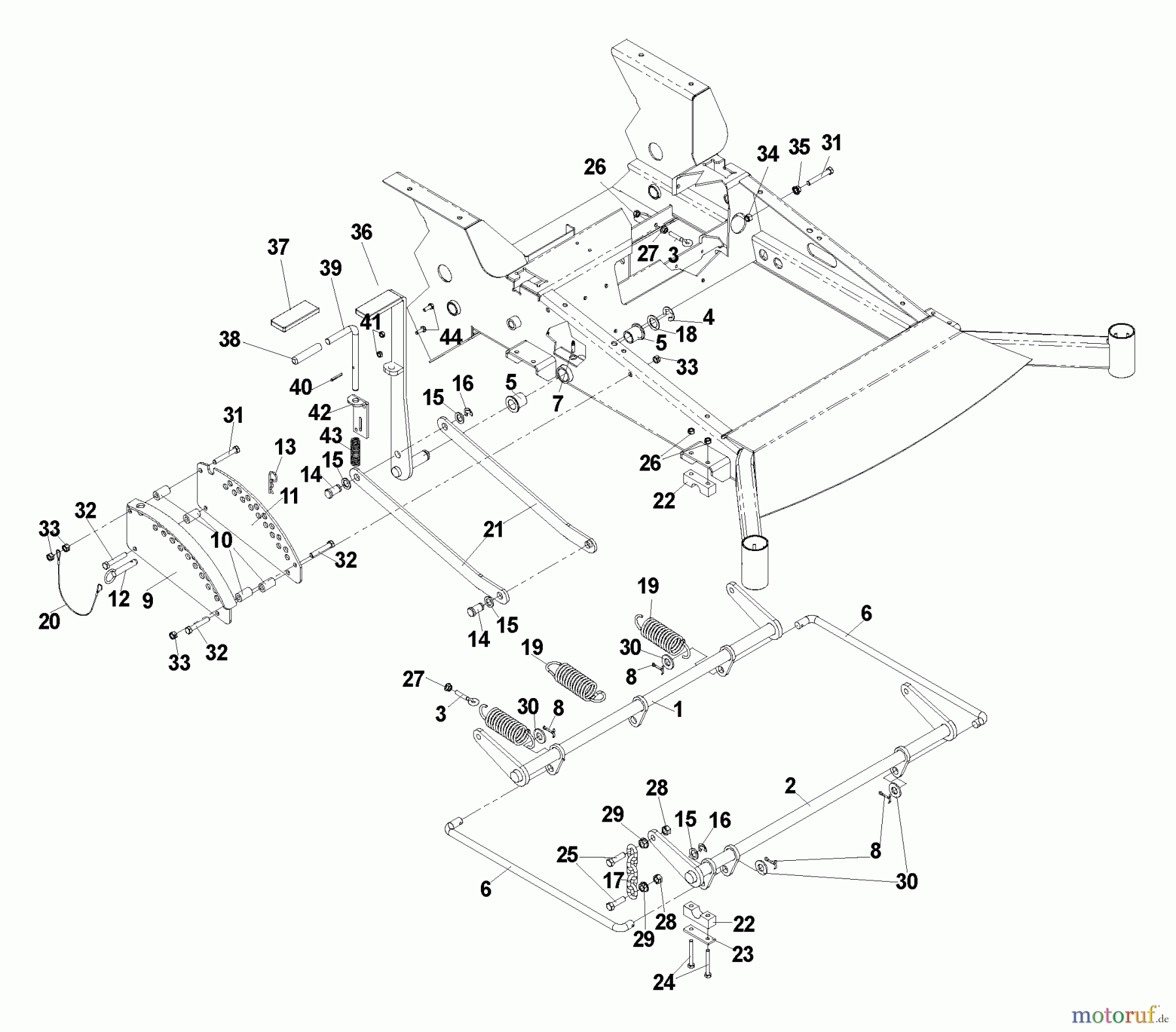  Husqvarna Nullwendekreismäher, Zero-Turn BZ 6127 D (968999262) - Husqvarna Zero-Turn Mower (2005-01 to 2005-07) Deck Lift (Manual)