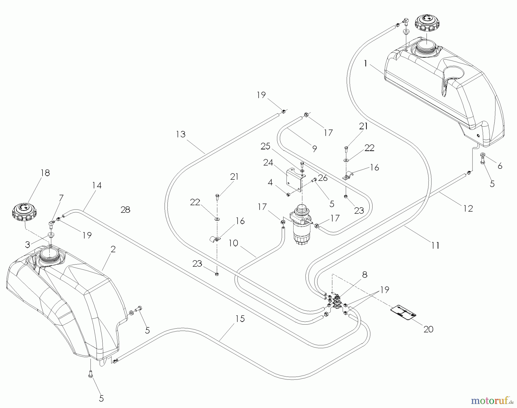  Husqvarna Nullwendekreismäher, Zero-Turn BZ 7234 D (968999264) - Husqvarna Zero-Turn Mower (2005-08 & After) Fuel System