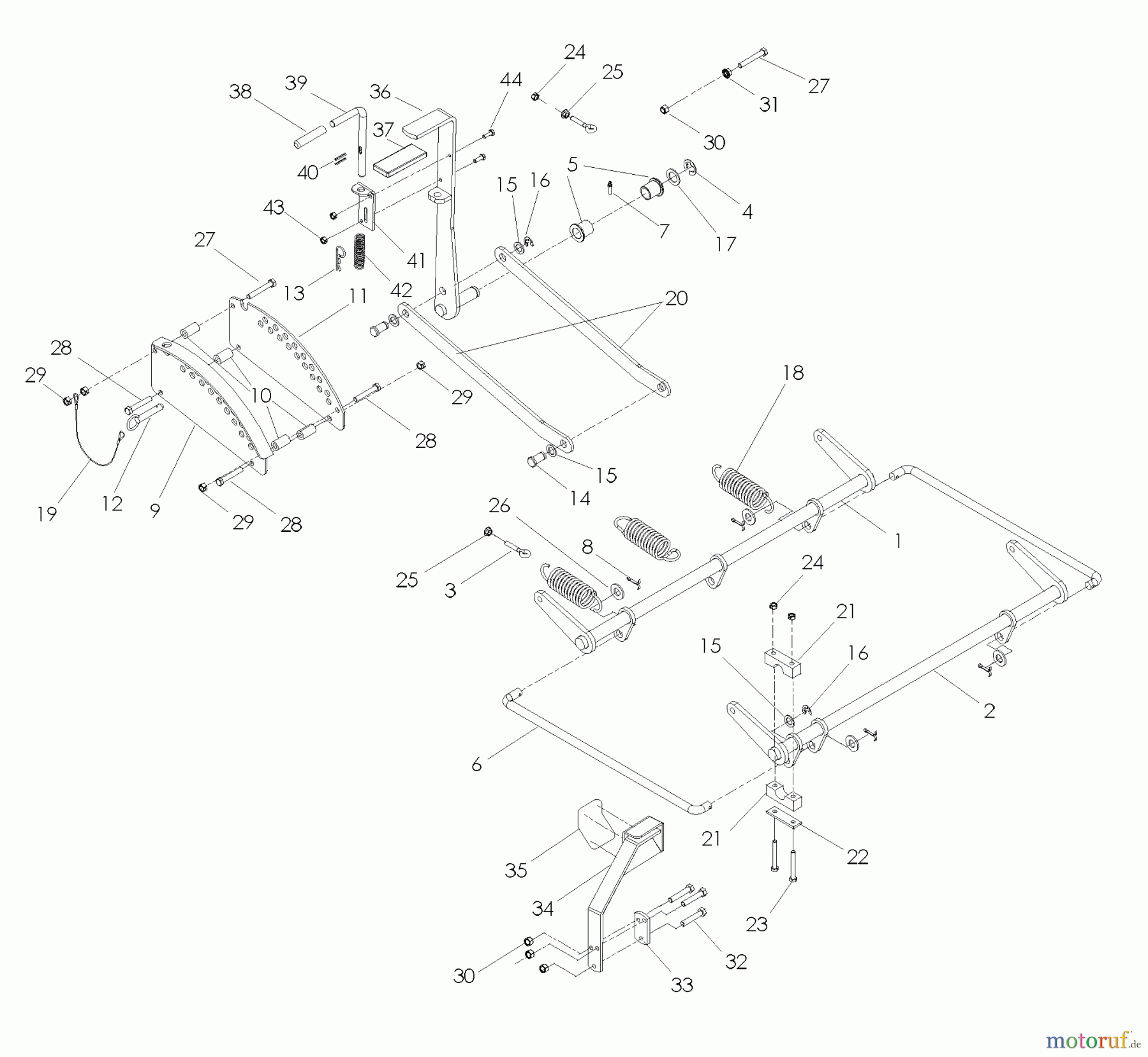  Husqvarna Nullwendekreismäher, Zero-Turn BZ 6127 DBF (968999369) - Husqvarna Zero-Turn Mower (2005-08 & After) Mower Lift / Deck Lift