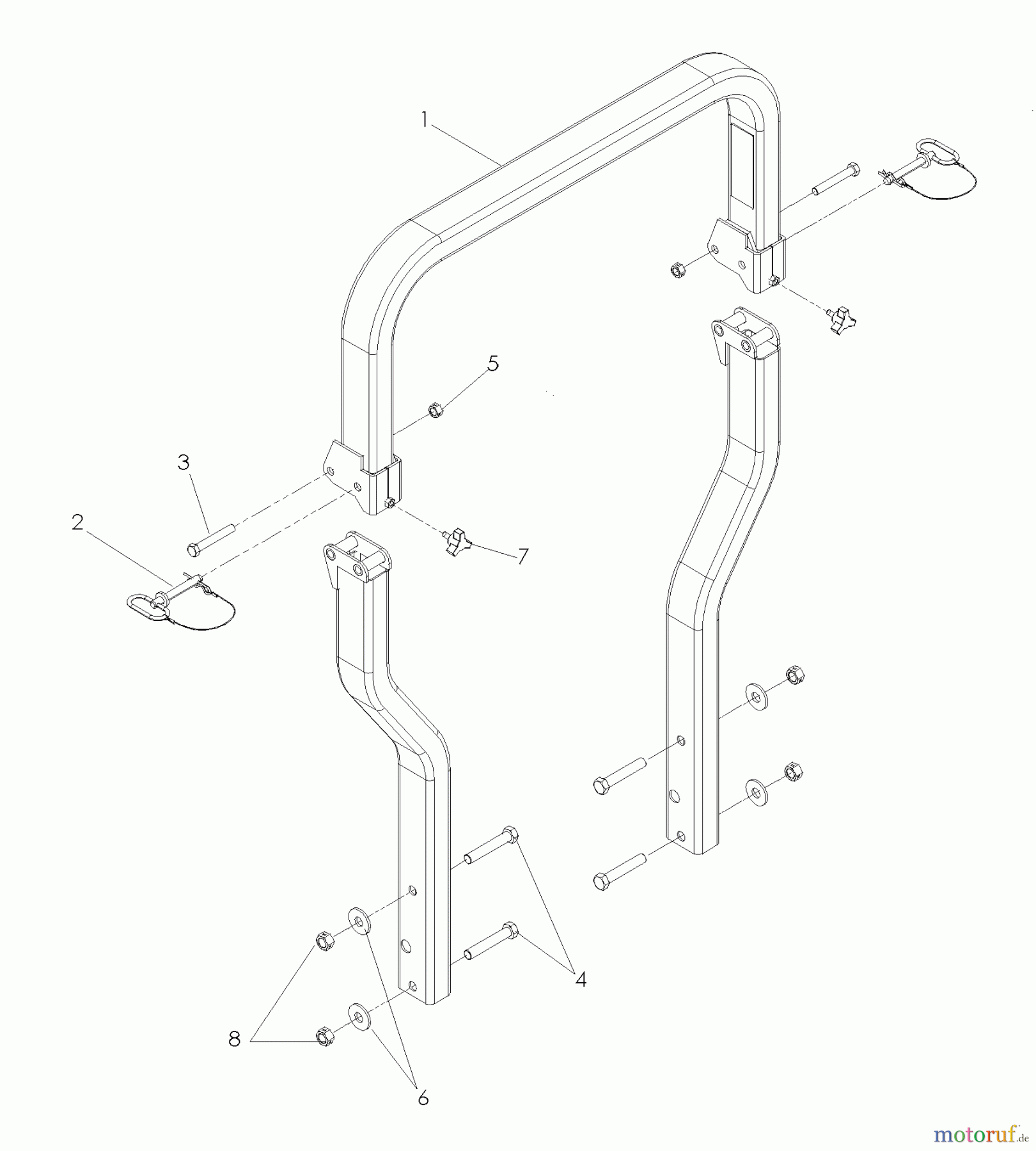  Husqvarna Nullwendekreismäher, Zero-Turn BZ 6127 DBF (968999369) - Husqvarna Zero-Turn Mower (2005-08 & After) Protection Frame