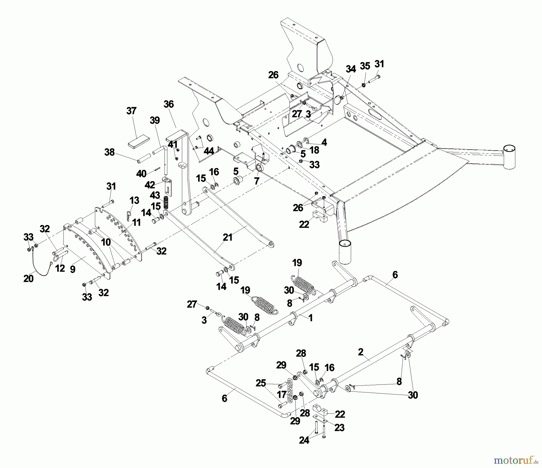  Husqvarna Nullwendekreismäher, Zero-Turn BZ 6127 D (968999218) - Husqvarna Zero-Turn Mower (2003-03 to 2004-10) Deck Lift Manual