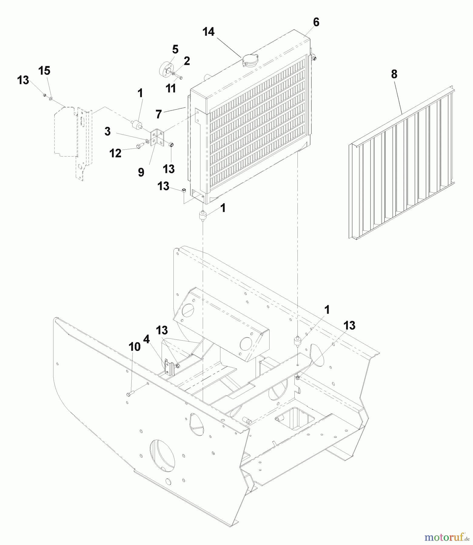  Husqvarna Nullwendekreismäher, Zero-Turn BZ 6134 D (968999214) - Husqvarna Zero-Turn Mower (2004-11 & After) (SN: 033600000 & Up) Radiator 34 H.P.