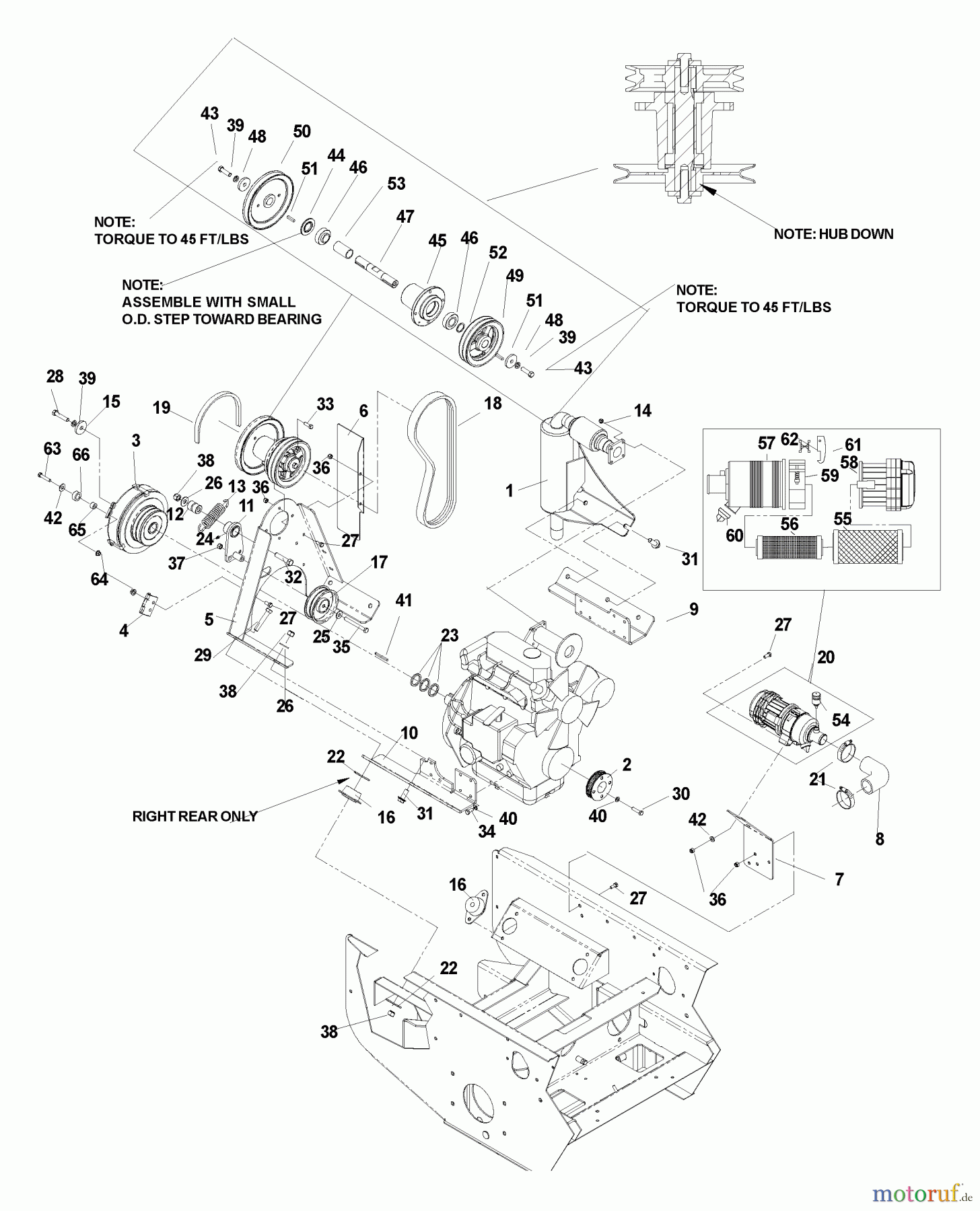  Husqvarna Nullwendekreismäher, Zero-Turn BZ 7234 D (968999264) - Husqvarna Zero-Turn Mower (2005-01 to 2005-07) Engine Assembly