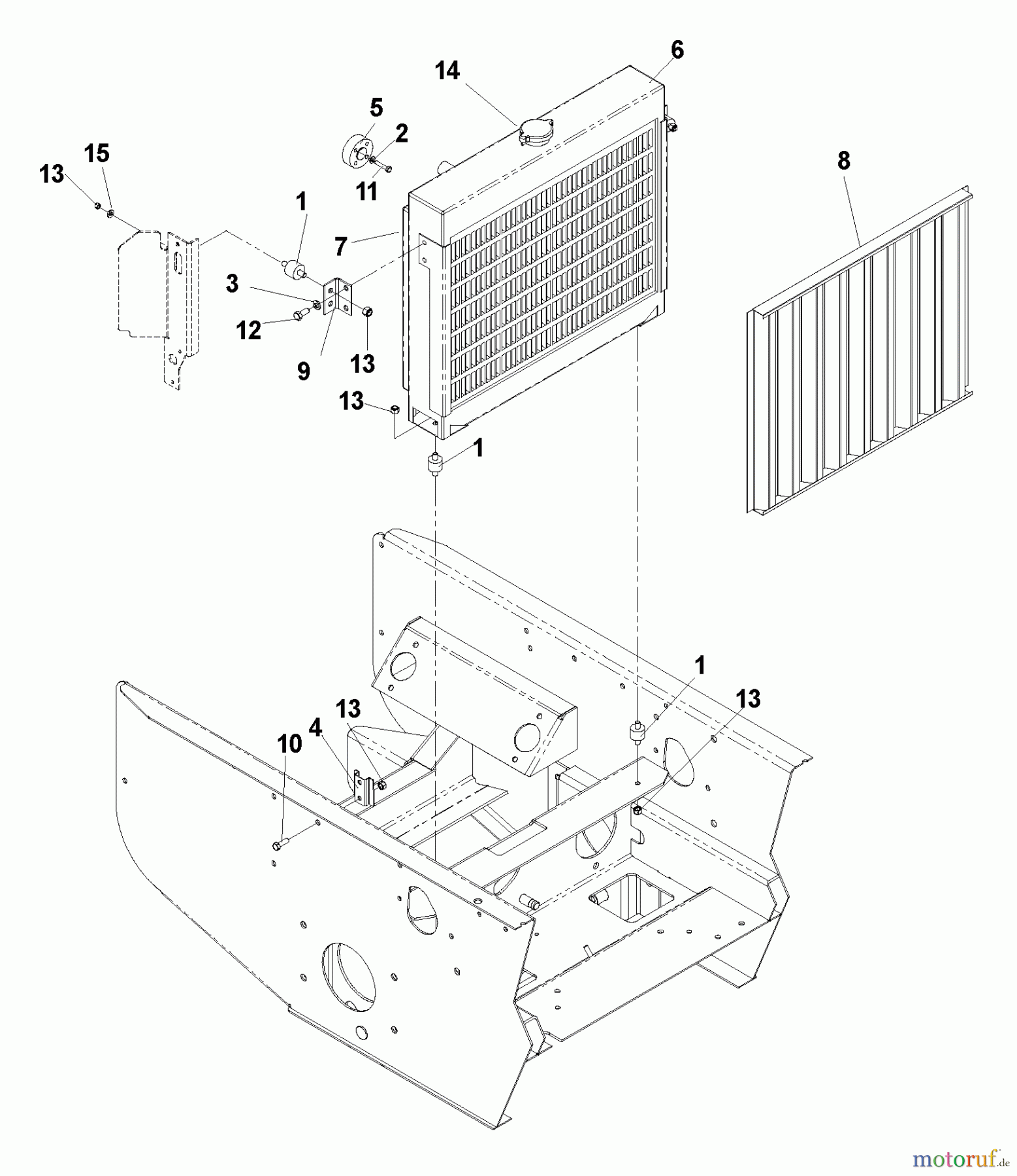  Husqvarna Nullwendekreismäher, Zero-Turn BZ 7234 D (968999264) - Husqvarna Zero-Turn Mower (2005-01 to 2005-07) Radiator