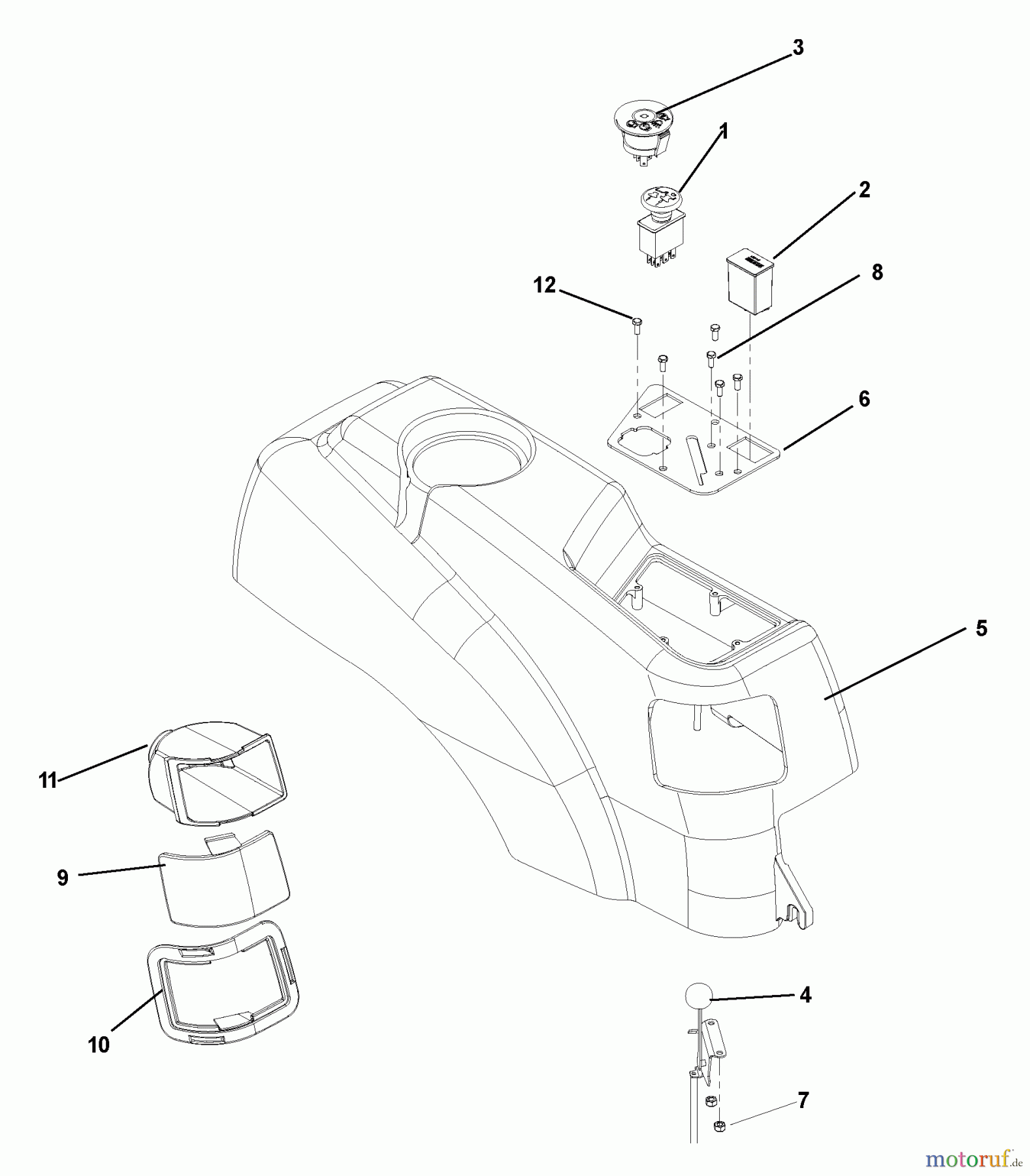  Husqvarna Nullwendekreismäher, Zero-Turn CZ 4217 (968999246) - Husqvarna Zero-Turn Mower (2006-08 & After) Console Assembly