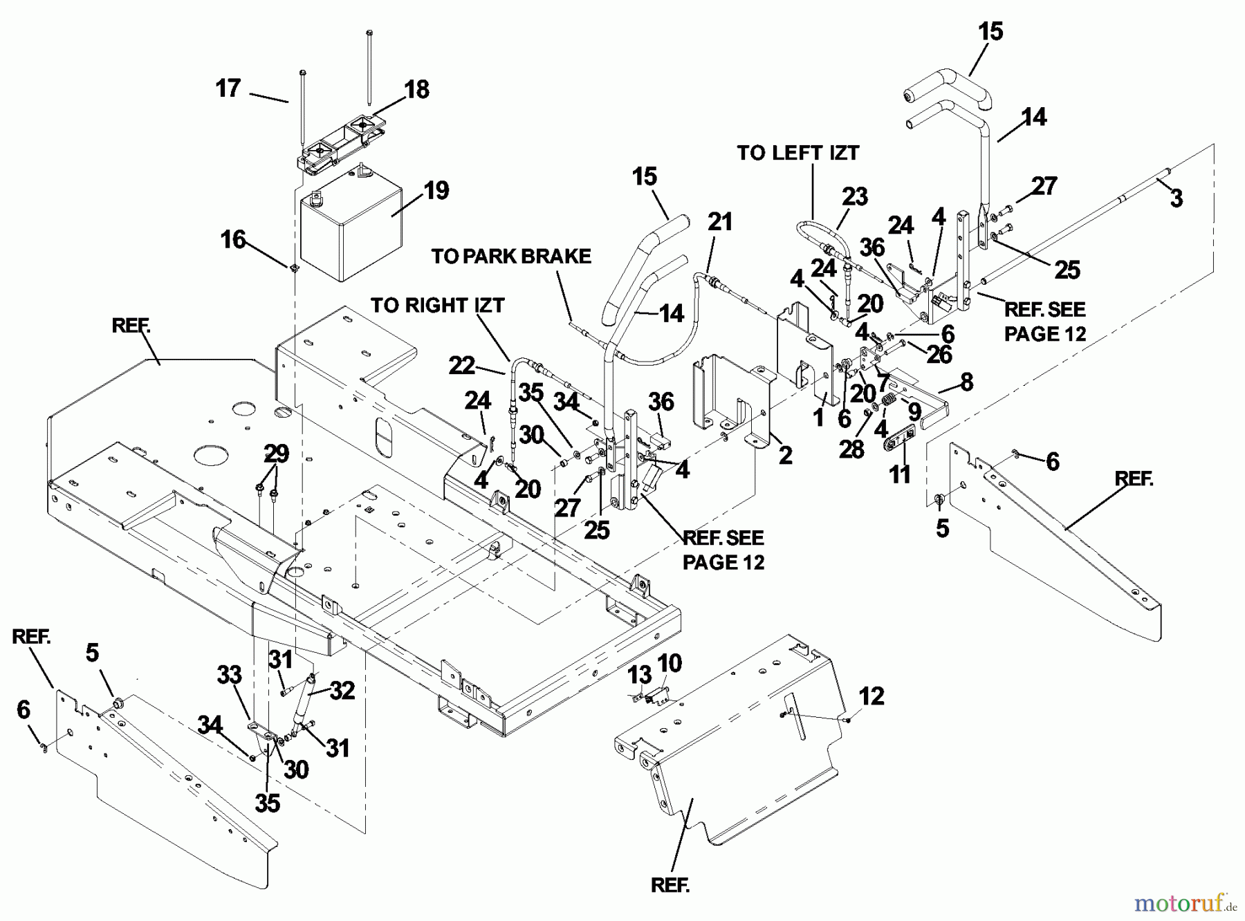  Husqvarna Nullwendekreismäher, Zero-Turn CZ 4817 (968999220) - Husqvarna KOA Zero-Turn Mower (2002-11 & After) Motion Control Assembly