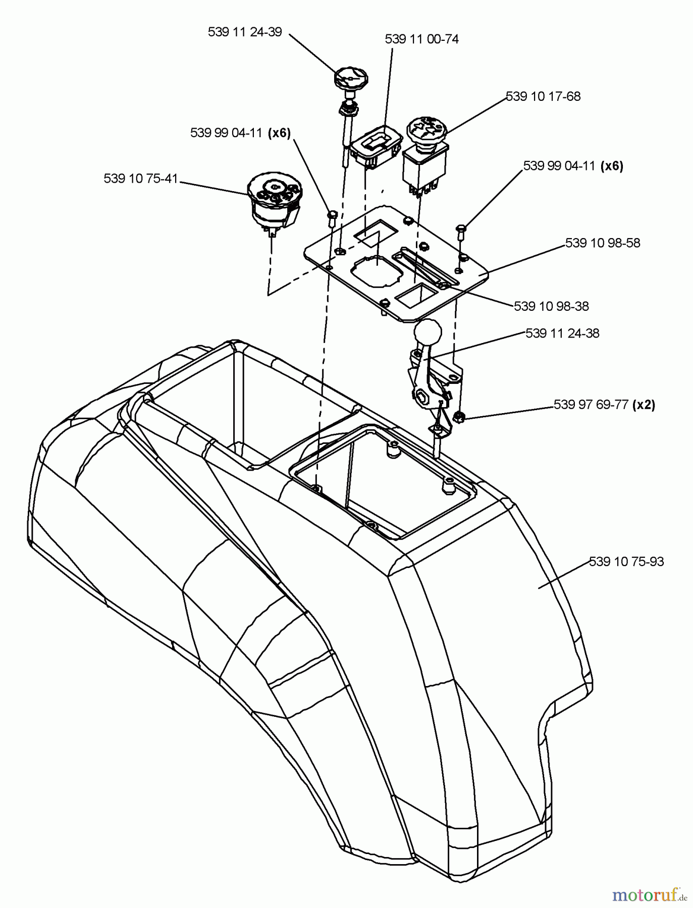  Husqvarna Nullwendekreismäher, Zero-Turn EZ 5424 BI (968999294) - Husqvarna Zero-Turn Mower (2006-02 & After) Console Assembly