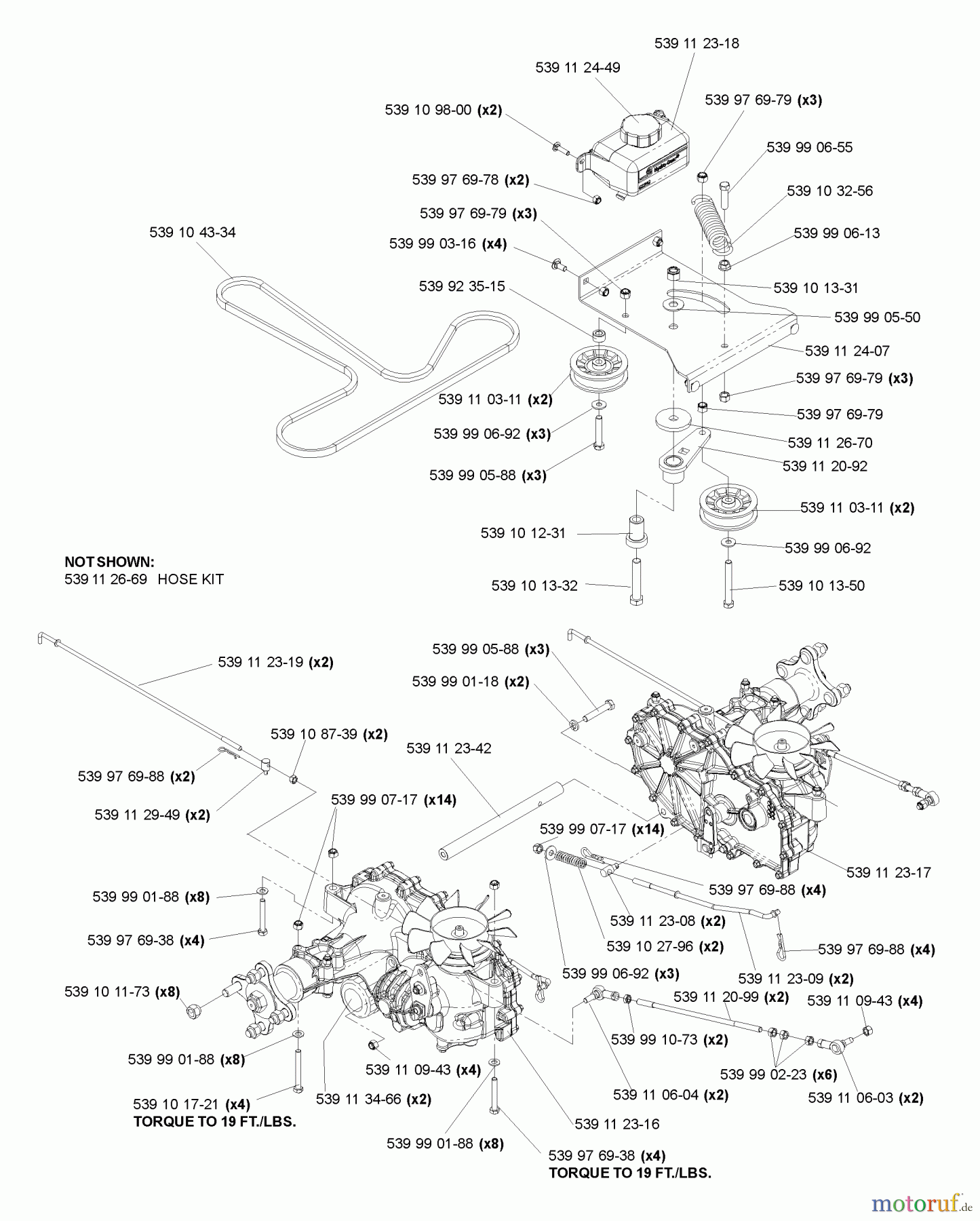  Husqvarna Nullwendekreismäher, Zero-Turn EZ 5424 BI (968999294) - Husqvarna Zero-Turn Mower (2006-02 & After) Hydraulic Assembly