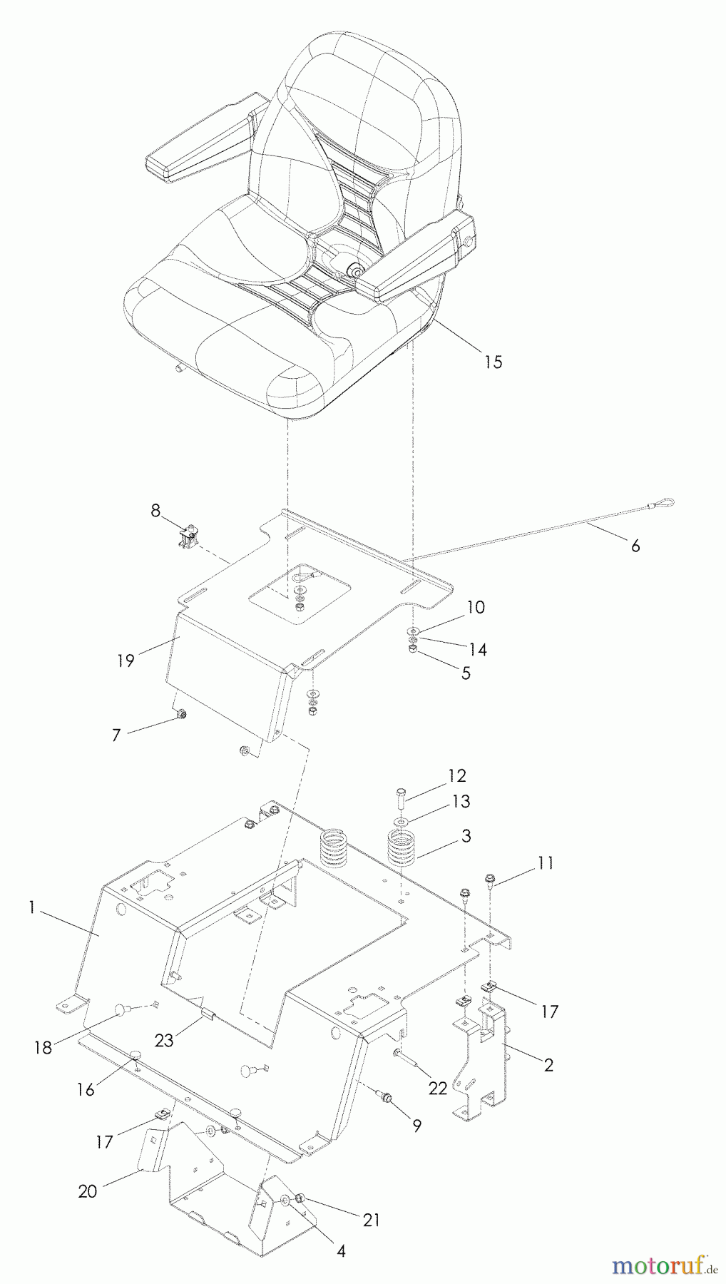  Husqvarna Nullwendekreismäher, Zero-Turn EZ 5224 (965880601) - Husqvarna Zero-Turn Mower (2009-01 & After) Seat