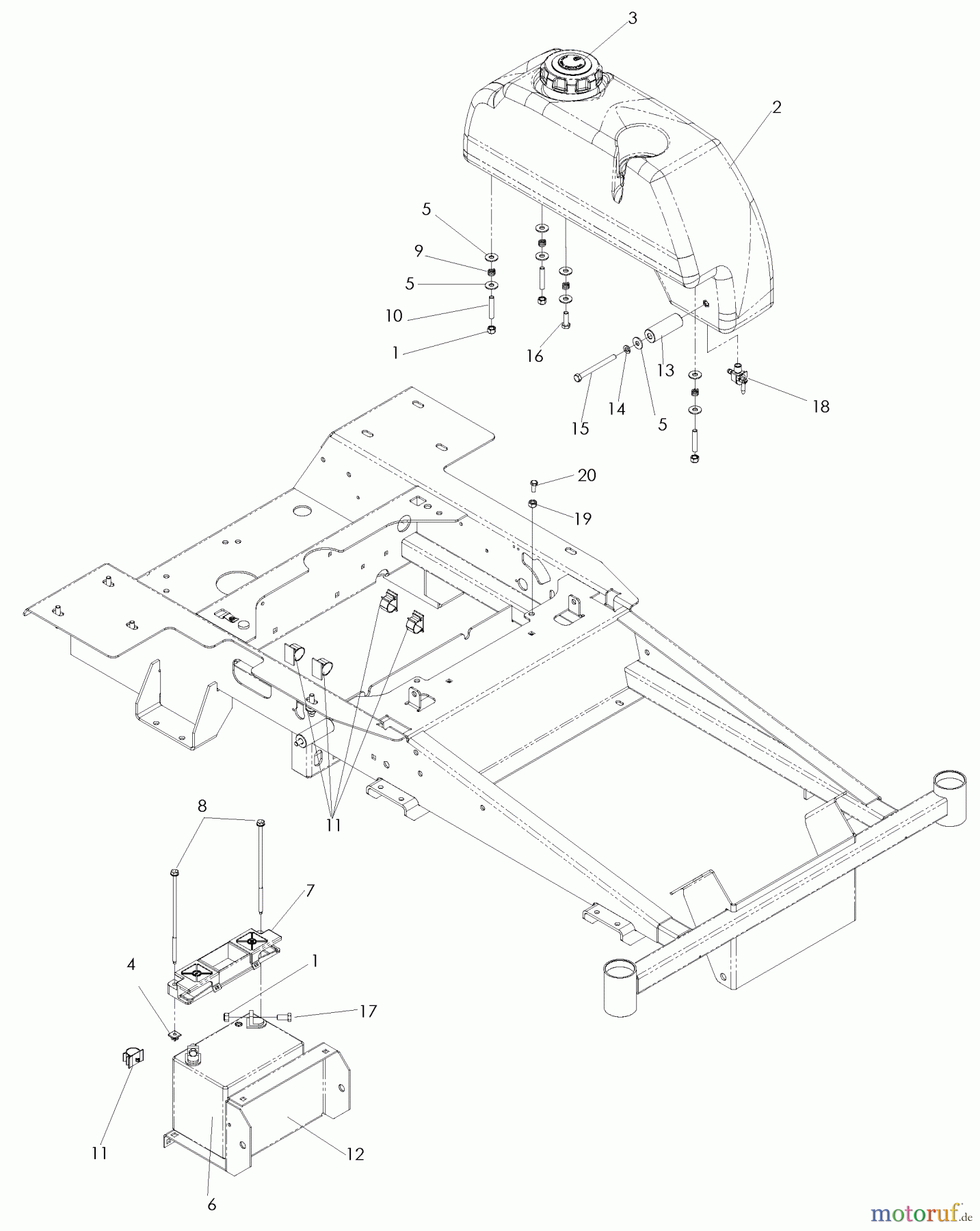  Husqvarna Nullwendekreismäher, Zero-Turn EZ 5224 (968999699) - Husqvarna Zero-Turn Mower (2008-08 & After) Chassis / Frame #2