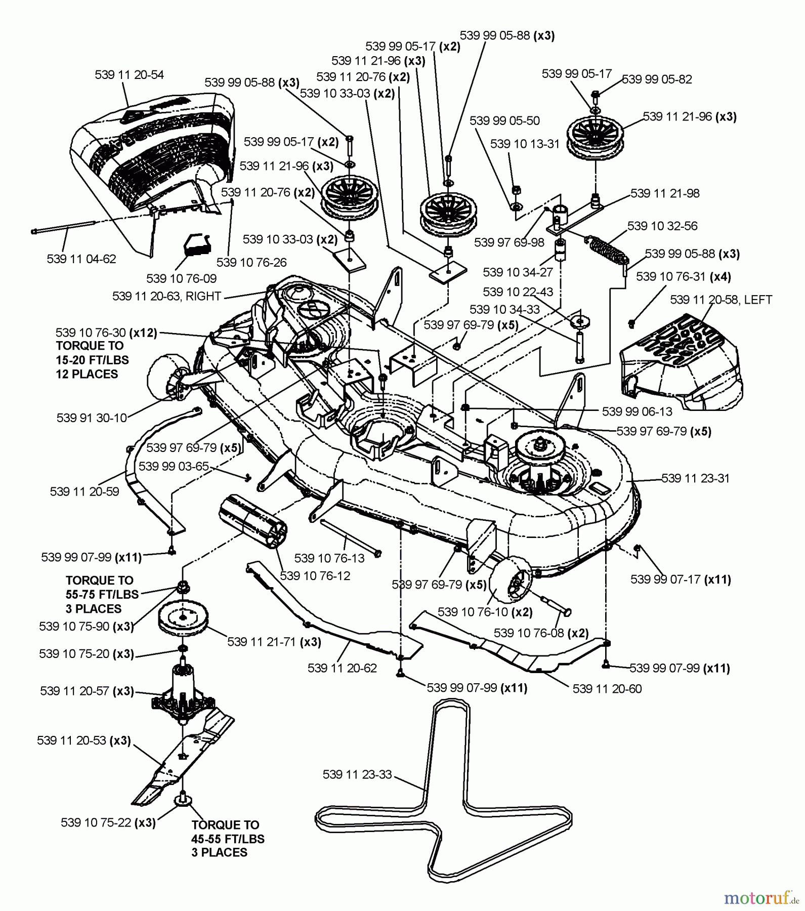  Husqvarna Nullwendekreismäher, Zero-Turn EZ 5424 BI (968999294) - Husqvarna Zero-Turn Mower (2006-02 & After) Deck Assembly 54