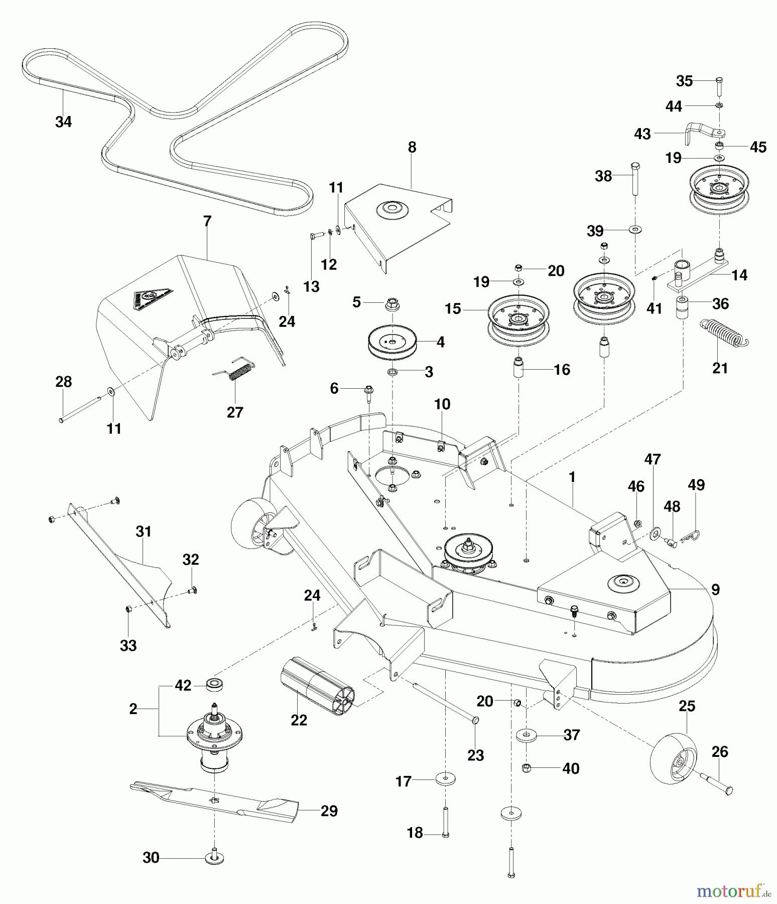  Husqvarna Nullwendekreismäher, Zero-Turn EZ 4824 K (966038201) - Husqvarna Zero-Turn Mower (2010-06 & After) 48