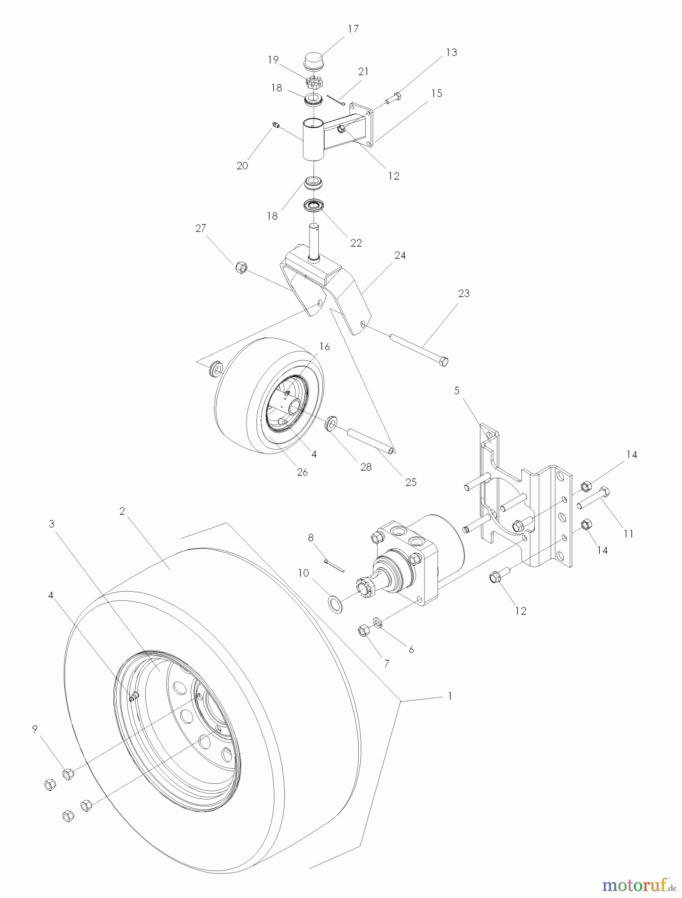  Husqvarna Nullwendekreismäher, Zero-Turn iZ 25 (968999771) - Husqvarna Zero-Turn Mower (2008-01 & After) Wheels and Tires