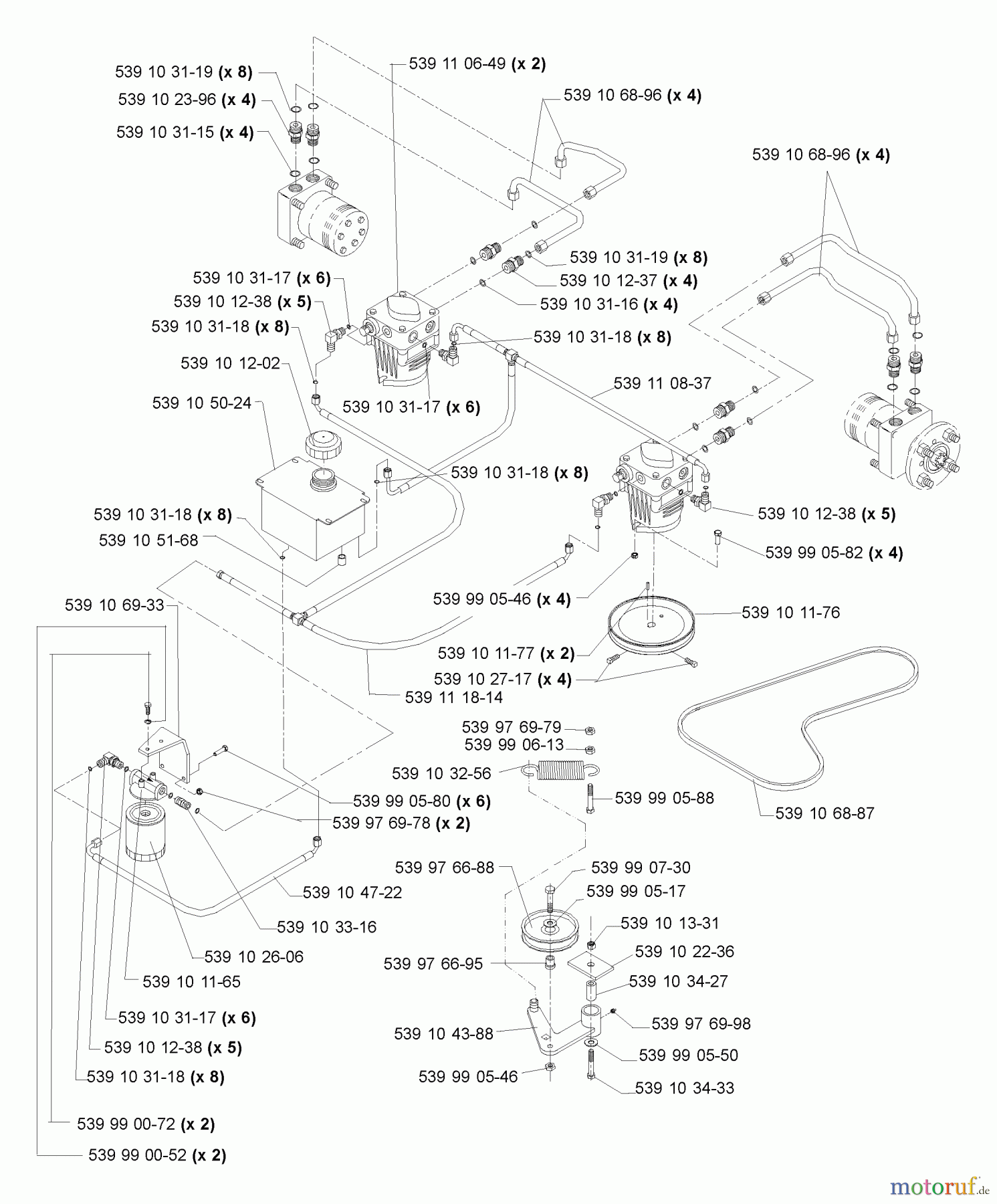  Husqvarna Nullwendekreismäher, Zero-Turn iZ 4217 (968999254) - Husqvarna Zero-Turn Mower (2005-03 & After) Hydraulic Assembly (TE)