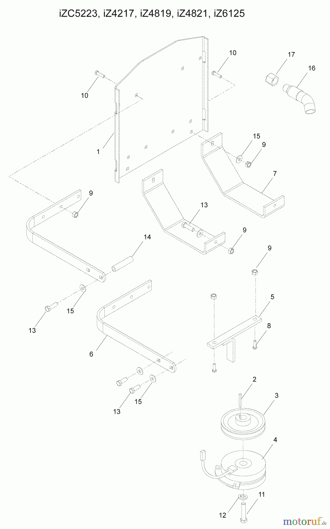  Husqvarna Nullwendekreismäher, Zero-Turn iZ 4217 (968999703) - Husqvarna Zero-Turn Mower (2008-12 & After) Engine Plate