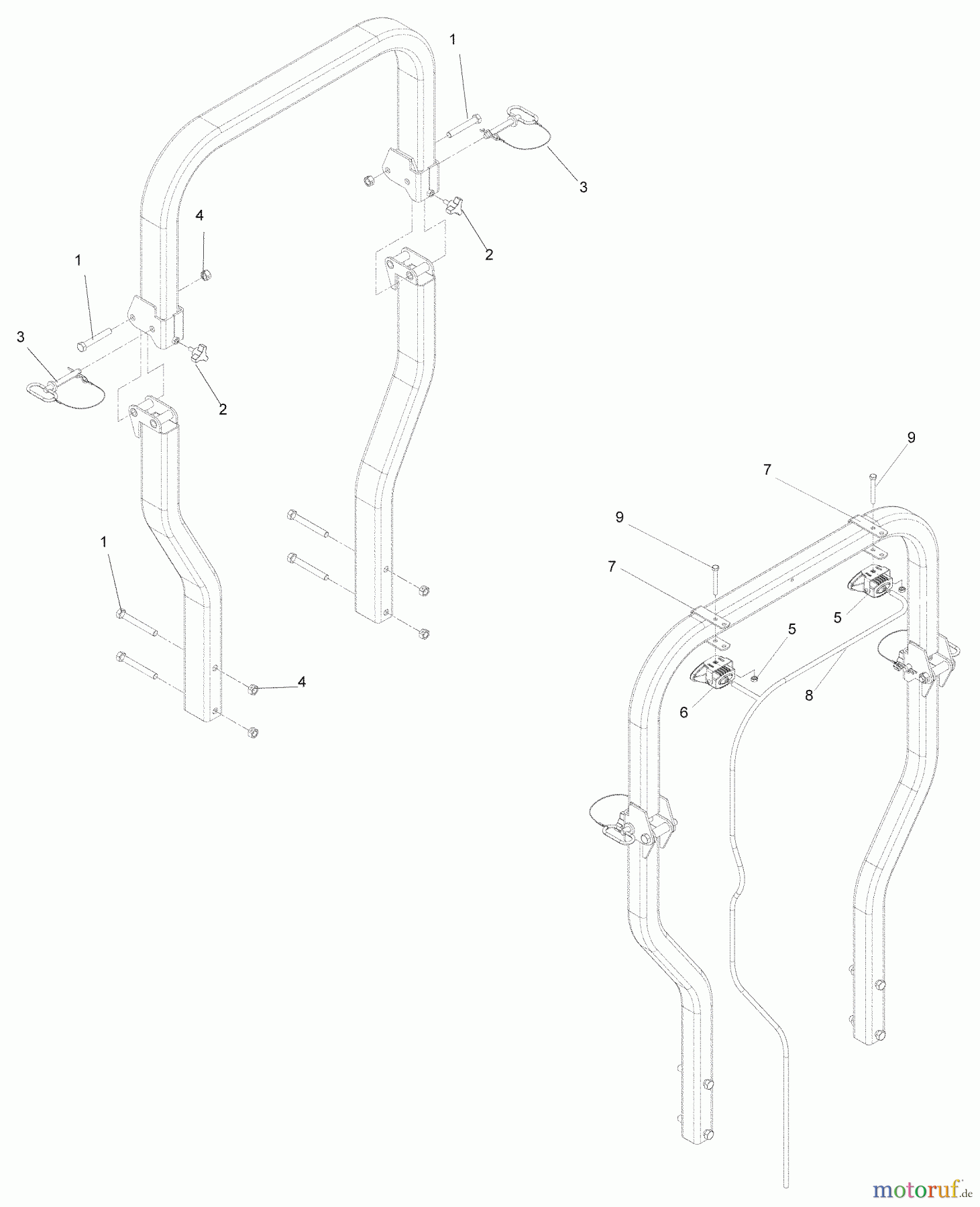  Husqvarna Nullwendekreismäher, Zero-Turn iZ 4217 (968999703) - Husqvarna Zero-Turn Mower (2008-12 & After) Protection Frame