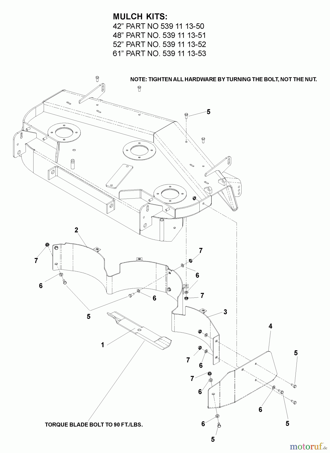  Husqvarna Nullwendekreismäher, Zero-Turn iZ 4217 TSKAA (968999254) - Husqvarna Zero-Turn Mower (2006-08 to 2007-03) Accessories (Mulch Kits)