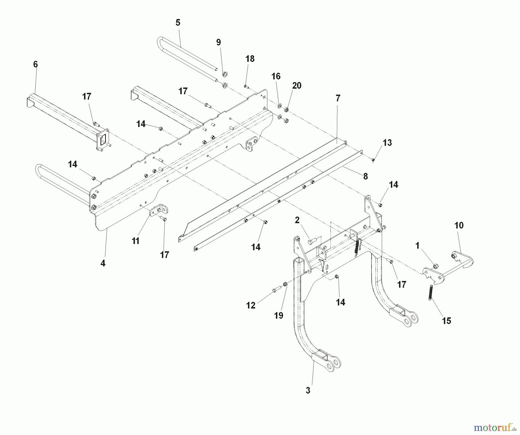  Husqvarna Nullwendekreismäher, Zero-Turn iZ 4217 TSKAA (968999254) - Husqvarna Zero-Turn Mower (2007-04 & After) Accessories HCS9 - 539 111280 Hitch Assembly