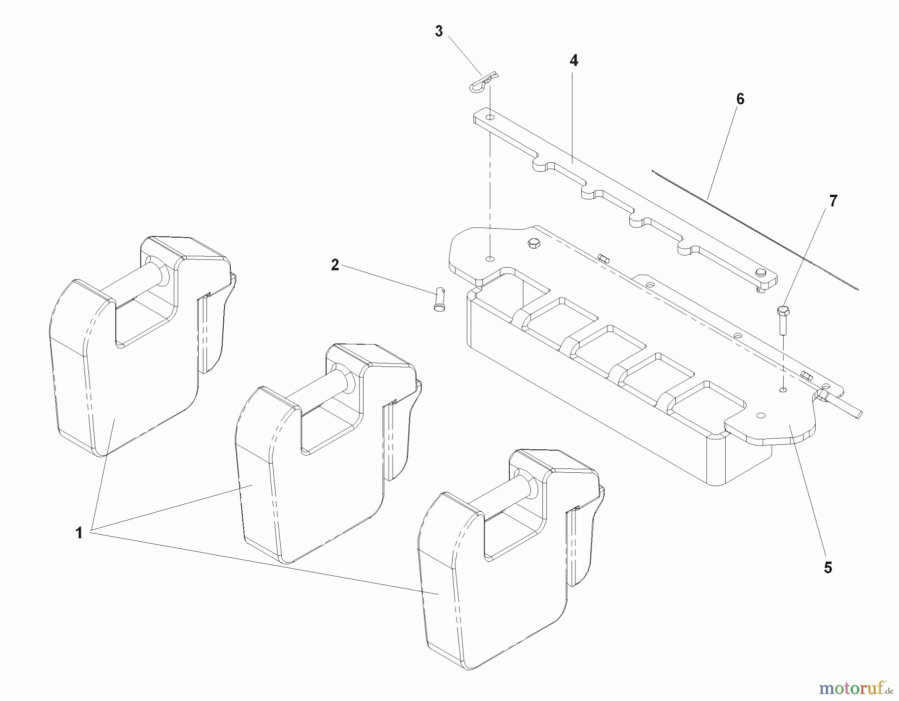  Husqvarna Nullwendekreismäher, Zero-Turn iZ 4217 TSKAA (968999254) - Husqvarna Zero-Turn Mower (2007-04 & After) Accessories HCS9 - 539 111280 Weight Kit