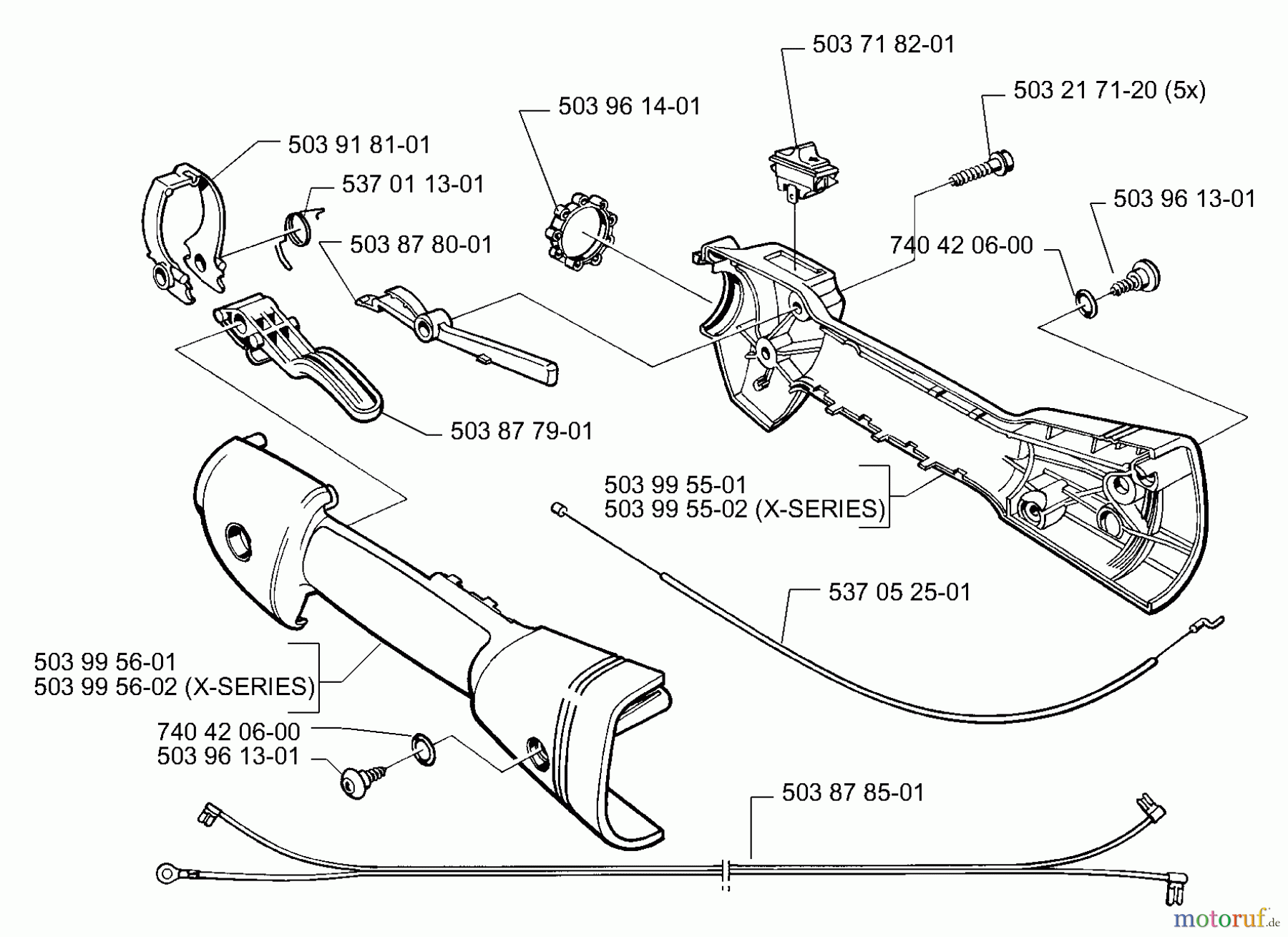  Husqvarna Kantenschneider 322 E - Husqvarna Handheld Edger (1999-10 to 2000-12) Throttle