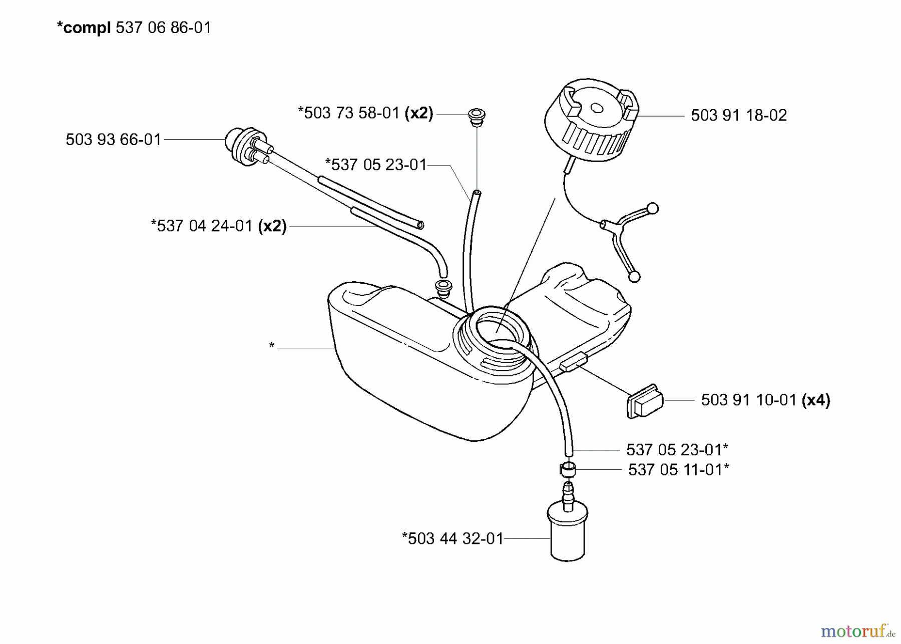  Husqvarna Kantenschneider 325 EX - Husqvarna Handheld Edger (2001-01 to 2006-03) Fuel Tank