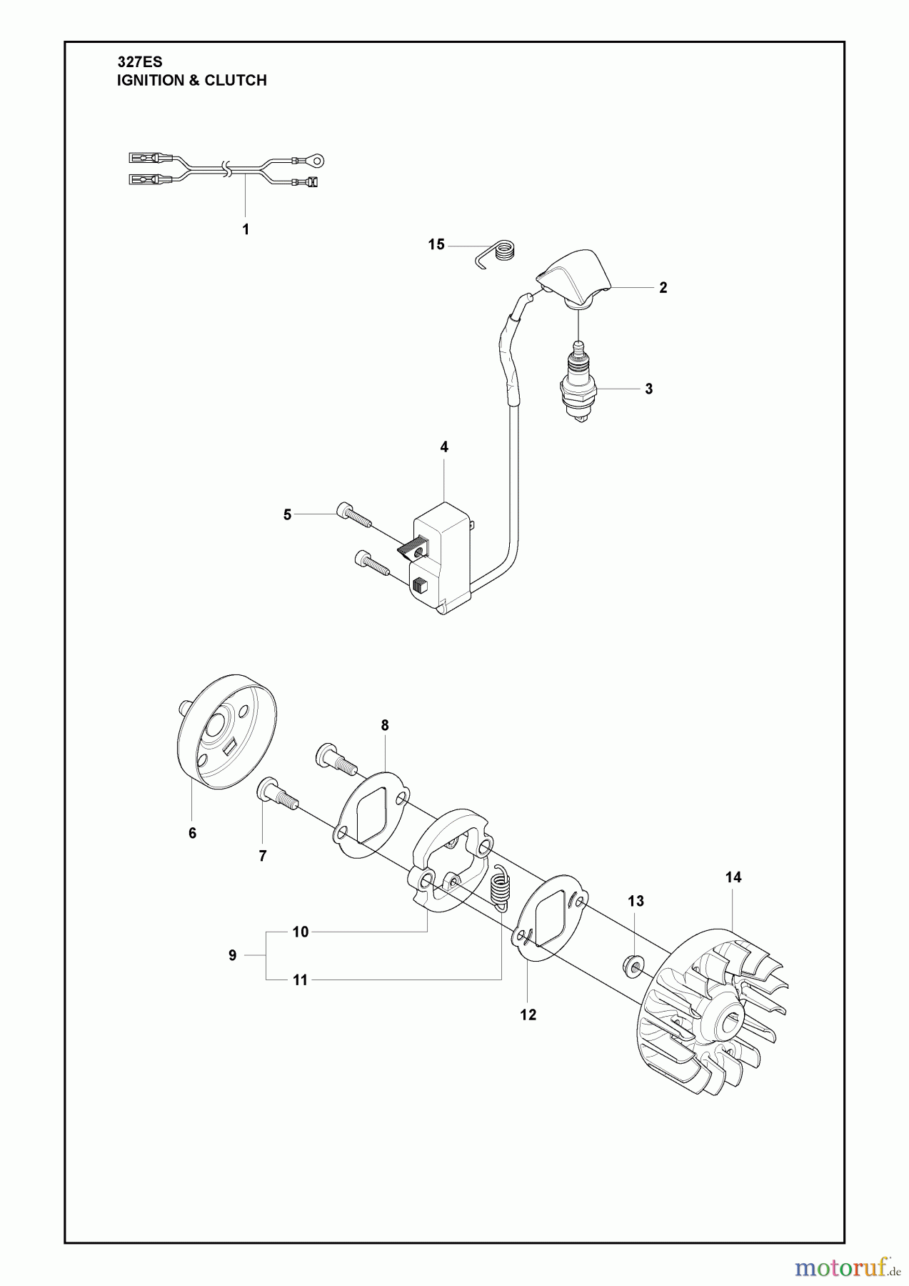  Husqvarna Kantenschneider 327 ES - Husqvarna Handheld Edger (2010-05 & After) Ignition & Clutch