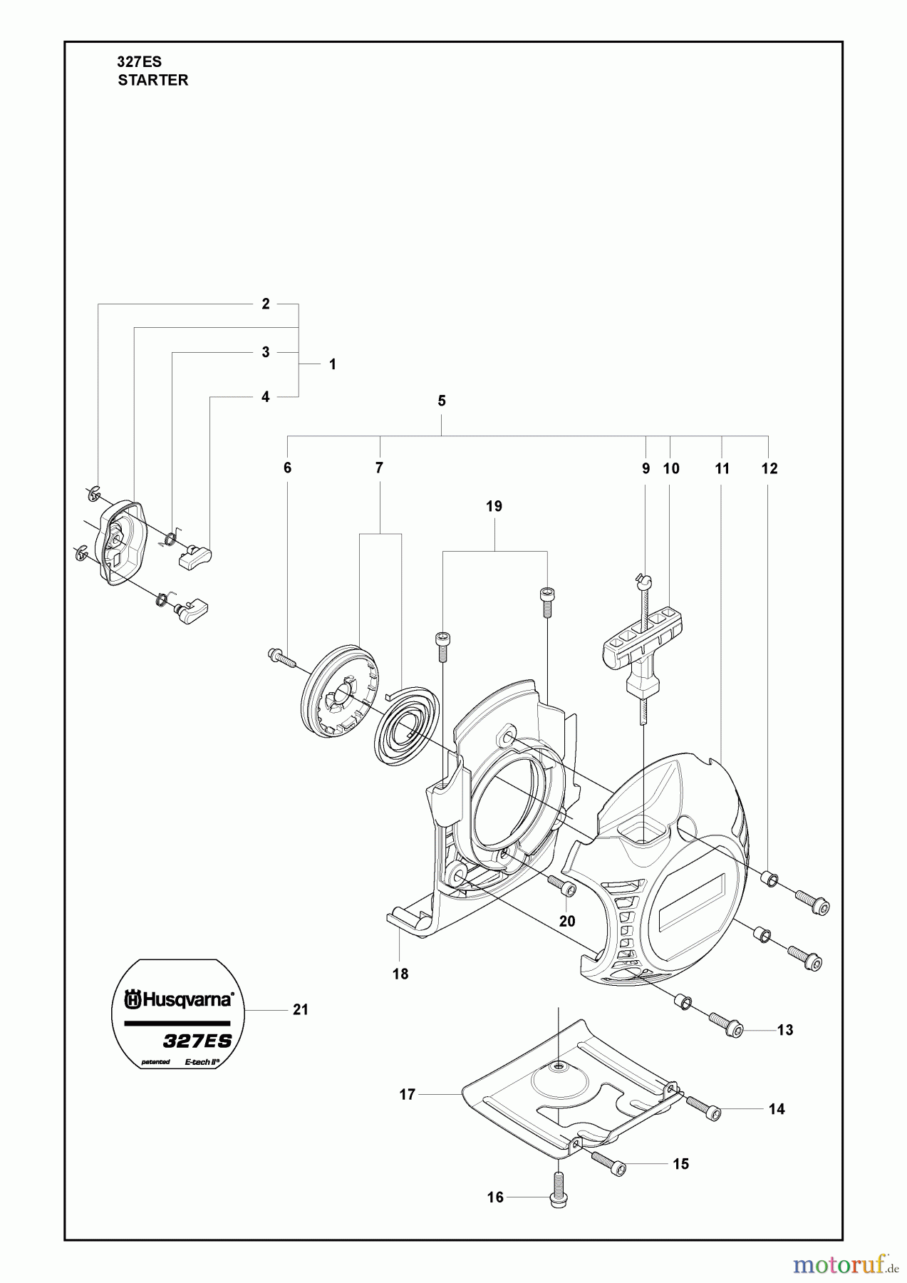  Husqvarna Kantenschneider 327 ES - Husqvarna Handheld Edger (2010-05 & After) Starter