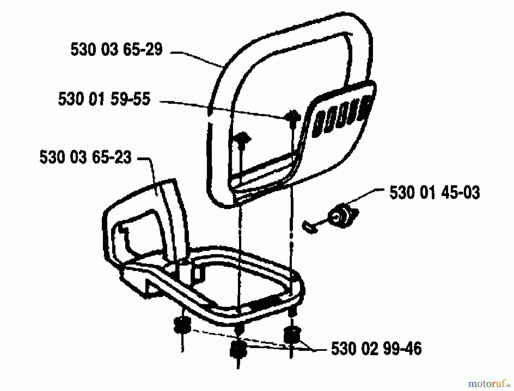  Husqvarna Heckenscheren 18 H - Husqvarna Hedge Trimmer (1992-03 to 1994-03) Front Handle Assembly