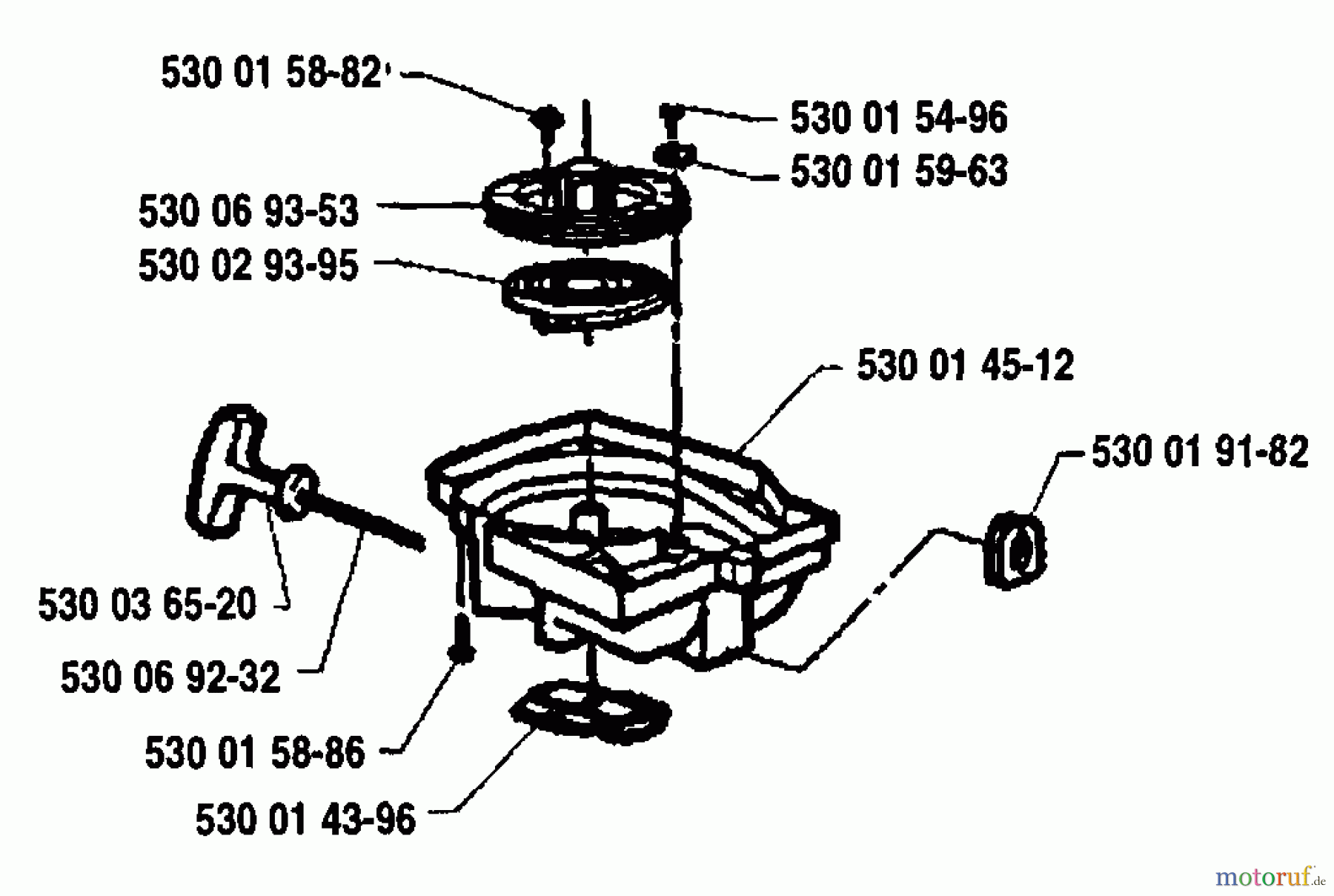  Husqvarna Heckenscheren 18 H - Husqvarna Hedge Trimmer (1992-03 to 1994-03) Starter Assembly