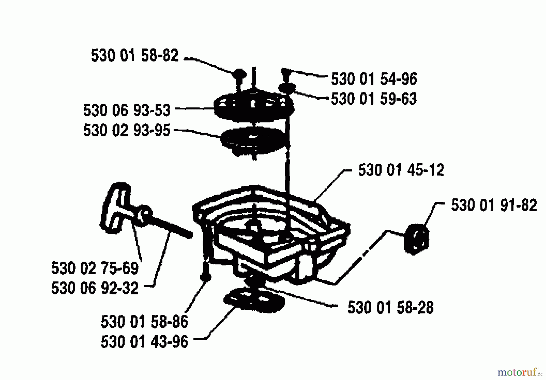  Husqvarna Heckenscheren 18 H - Husqvarna Hedge Trimmer (1994-04 to 1995-07) Starter Assembly