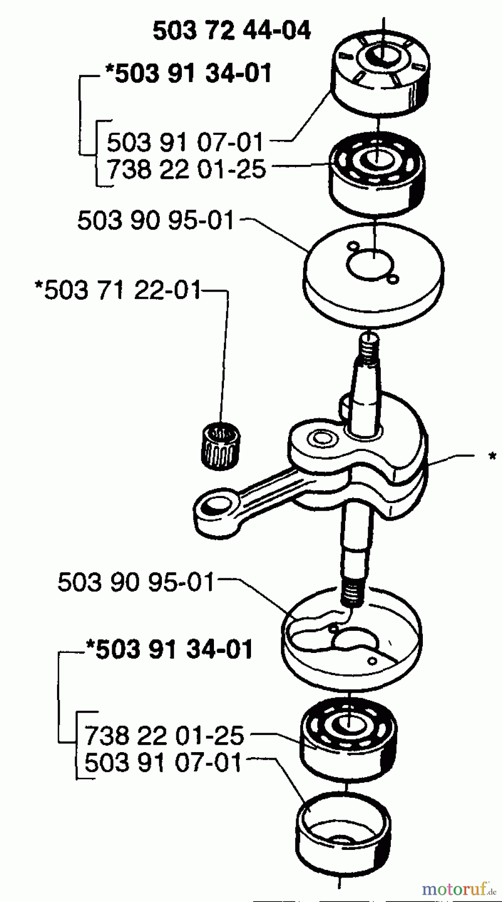  Husqvarna Heckenscheren 225 H - Husqvarna Hedge Trimmer (1997-02 & After) Crankshaft