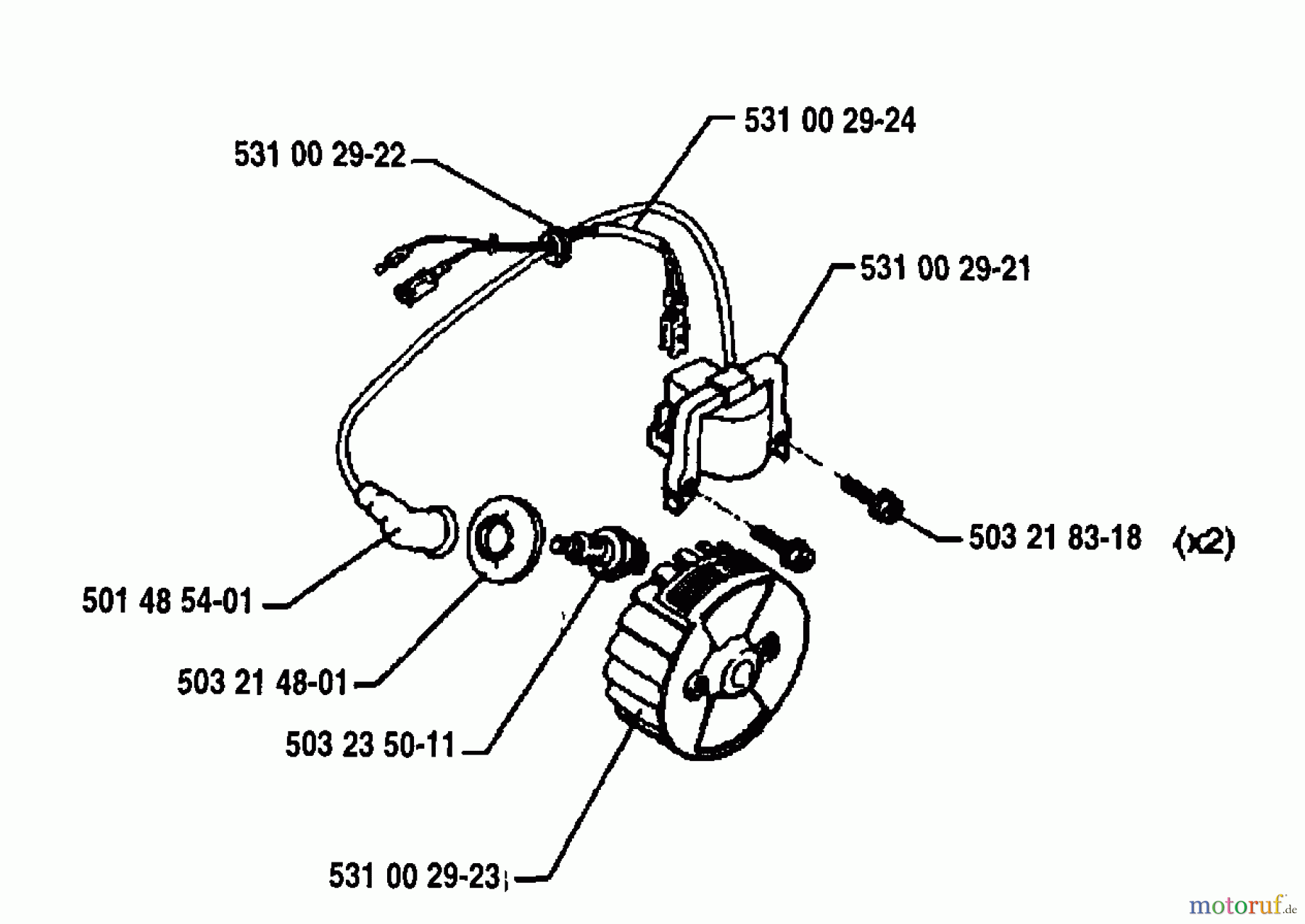  Husqvarna Heckenscheren 26 H - Husqvarna Hedge Trimmer (1994-03 to 1994-12) Ignition/Flywheel