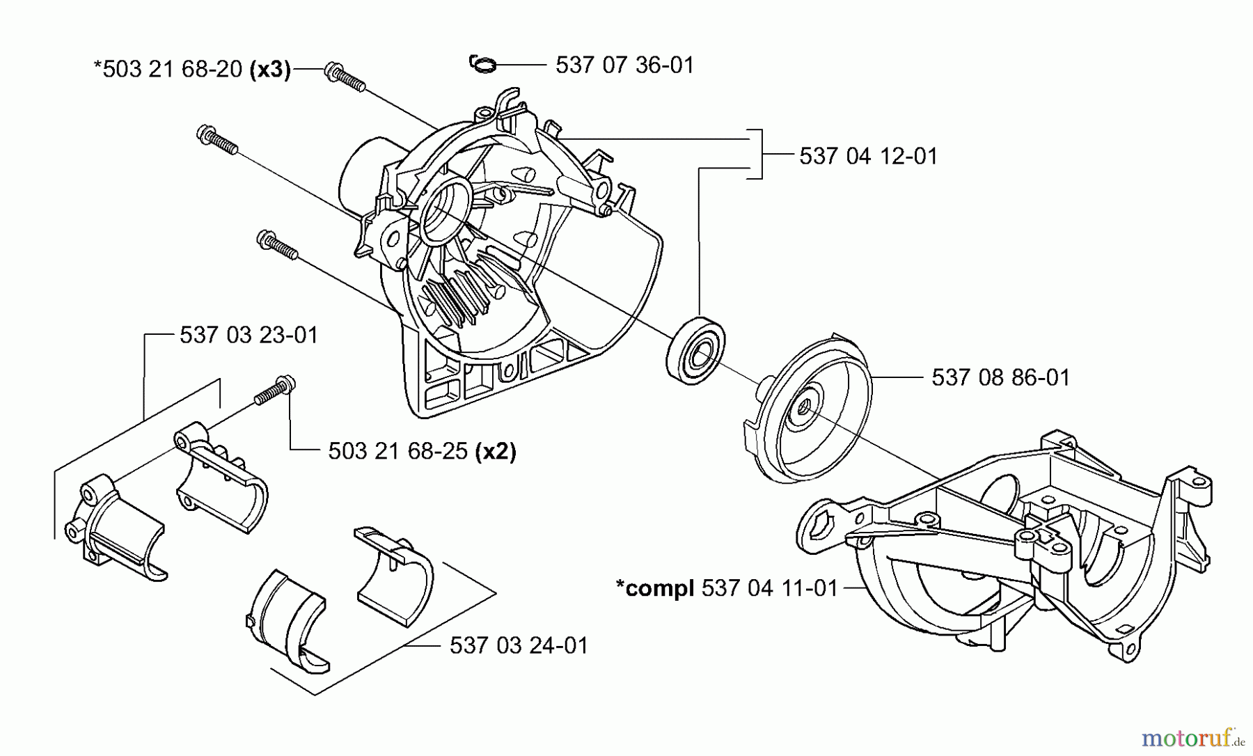  Husqvarna Heckenscheren 325 HDA 55 - Husqvarna Hedge Trimmer (2001-01 to 2001-04) Crankcase