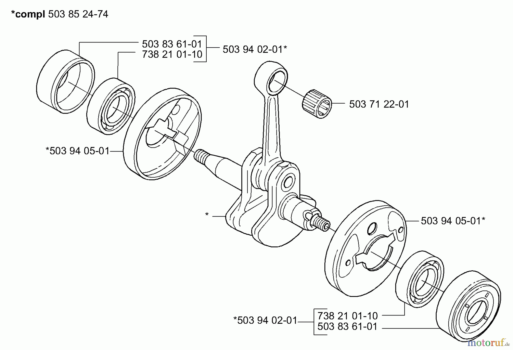  Husqvarna Heckenscheren 325 HE 3 - Husqvarna Hedge Trimmer (2001-01 to 2001-04) Crankshaft