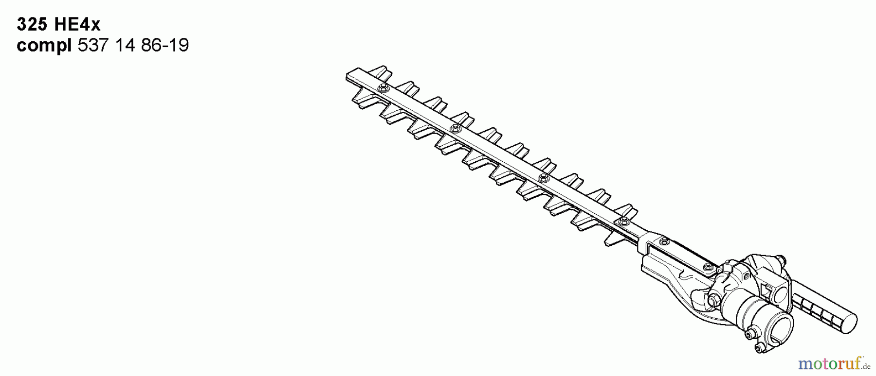  Husqvarna Heckenscheren 325 HE 4X - Husqvarna Hedge Trimmer (2005-10 to 2006-12) Cutting Assy