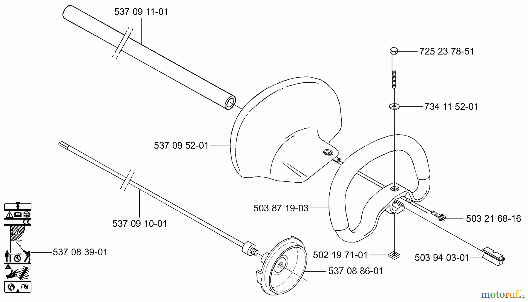  Husqvarna Heckenscheren 326 HDA 55X - Husqvarna Hedge Trimmer (2004-01 to 2005-09) Handle / Shaft / Tube