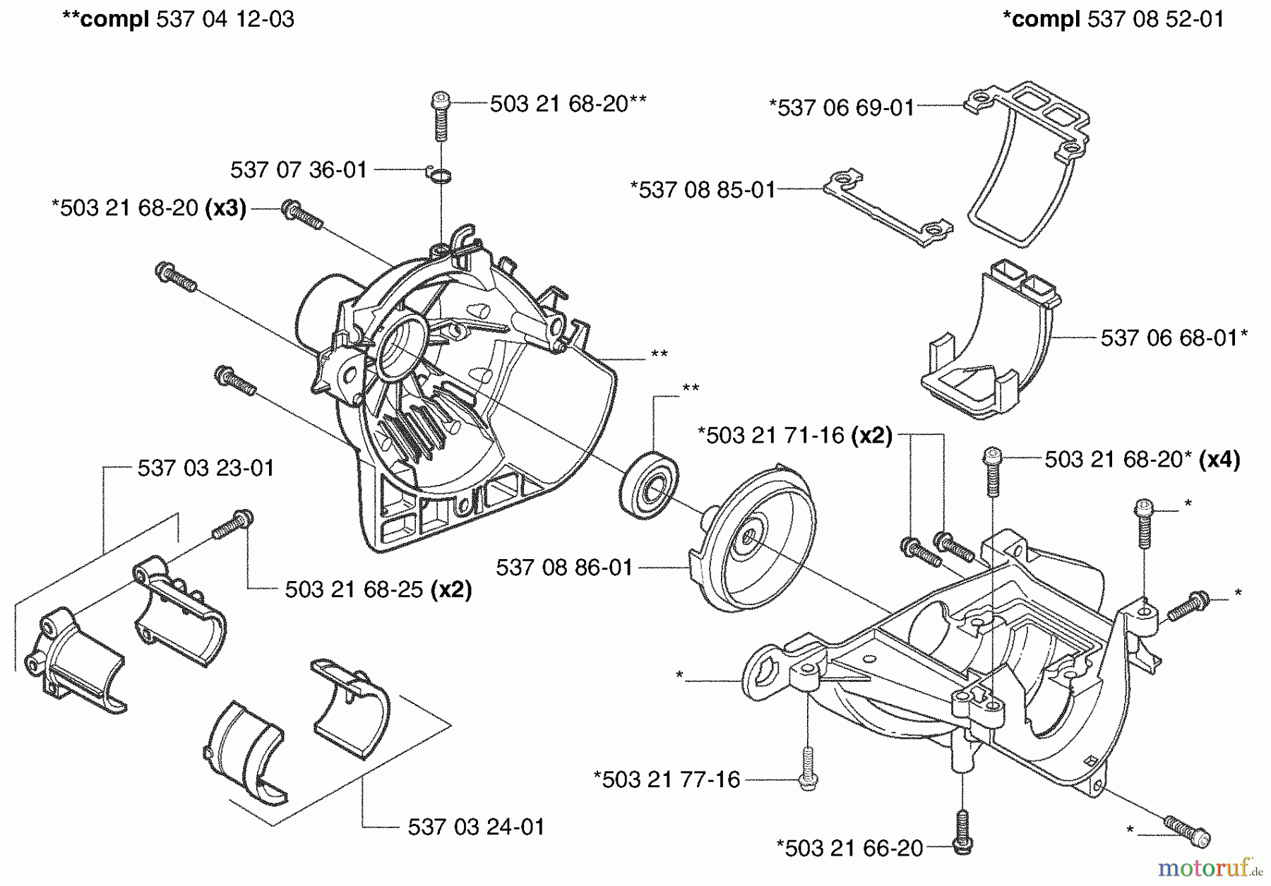  Husqvarna Heckenscheren 326 HE 4X - Husqvarna Hedge Trimmer (2003-01 to 2003-12) Crankcase