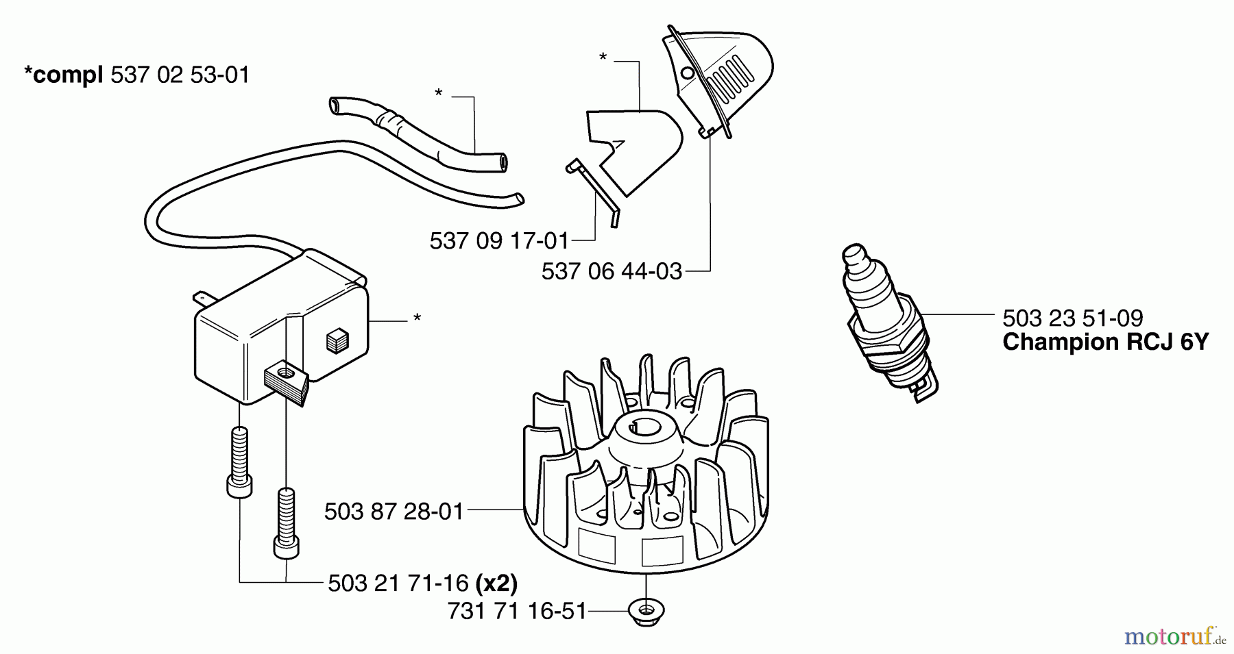  Husqvarna Heckenscheren 326 HS 99X - Husqvarna Hedge Trimmer (2002-01 to 2002-12) Flywheel/Ignition