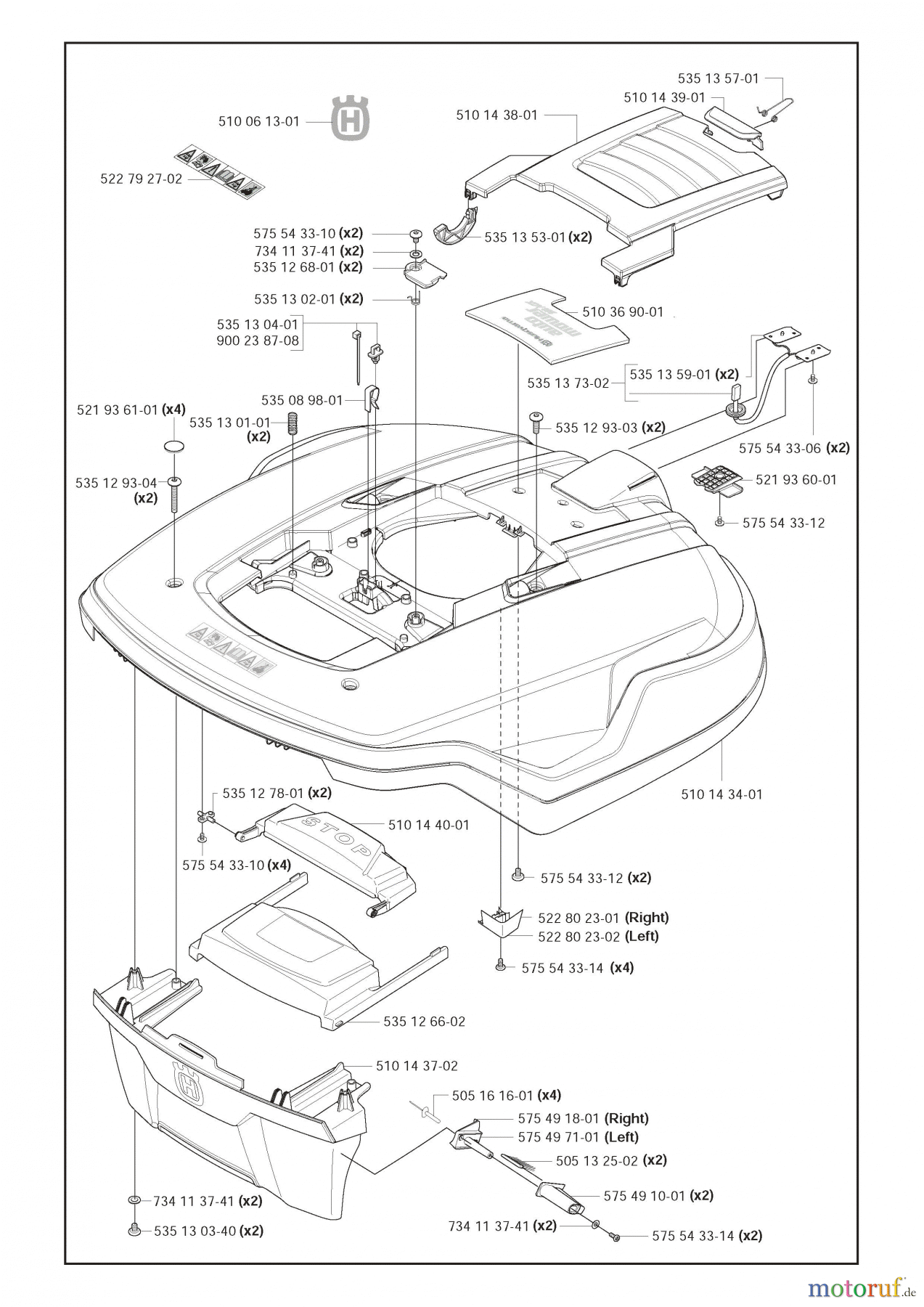  Husqvarna Automower, Mähroboter 260 ACX - Husqvarna Auto Mower (2010-02 & After) Cover