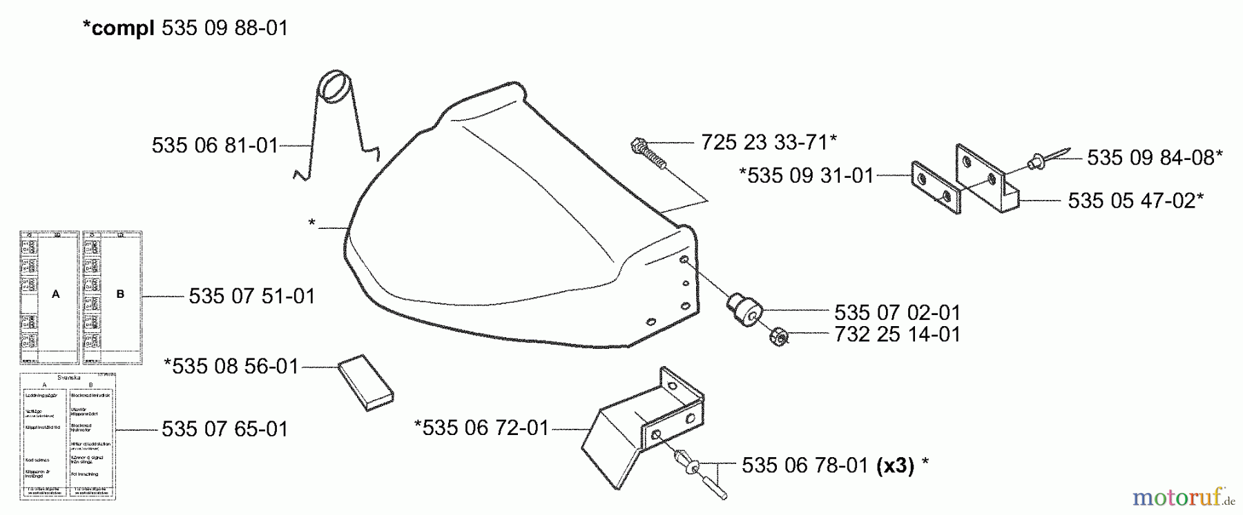  Husqvarna Automower, Mähroboter 953532201 - Husqvarna Auto Mower (2003-04 & After) Rear Panel Assembly